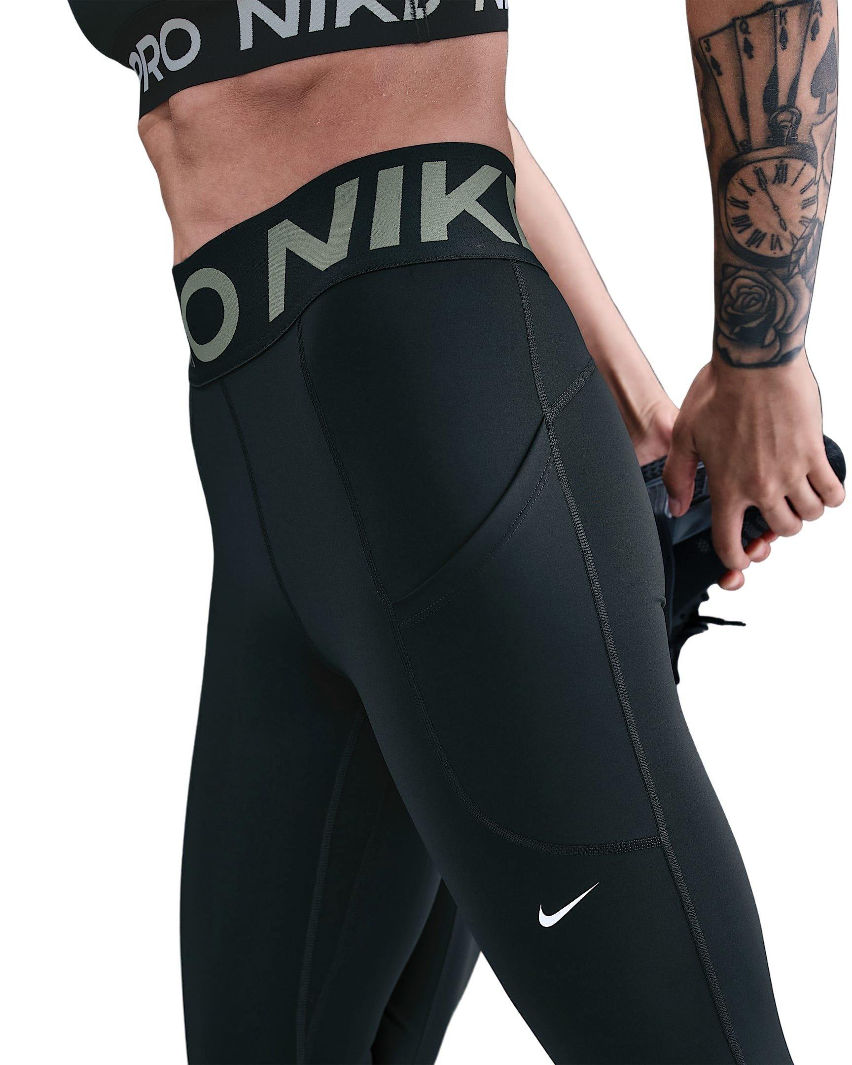 Nike Women's Pro Sculpt High-Waisted 7/8 Leggings - Green - GREEN Thumbnail View 3