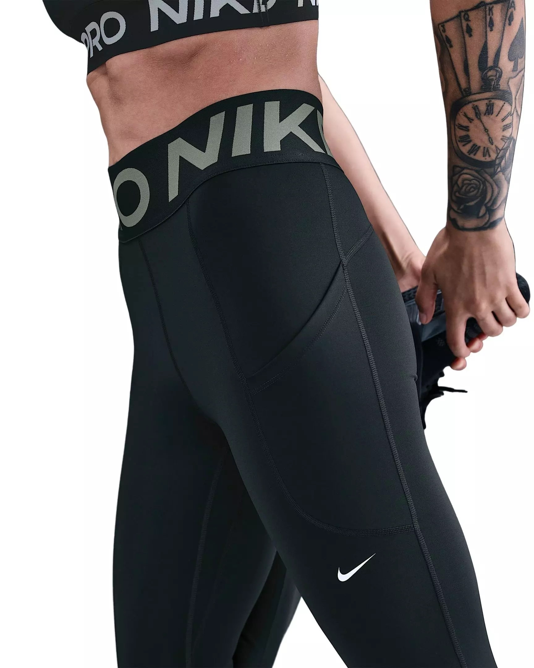 Nike Women's Pro Sculpt High-Waisted 7/8 Leggings - Green - GREEN