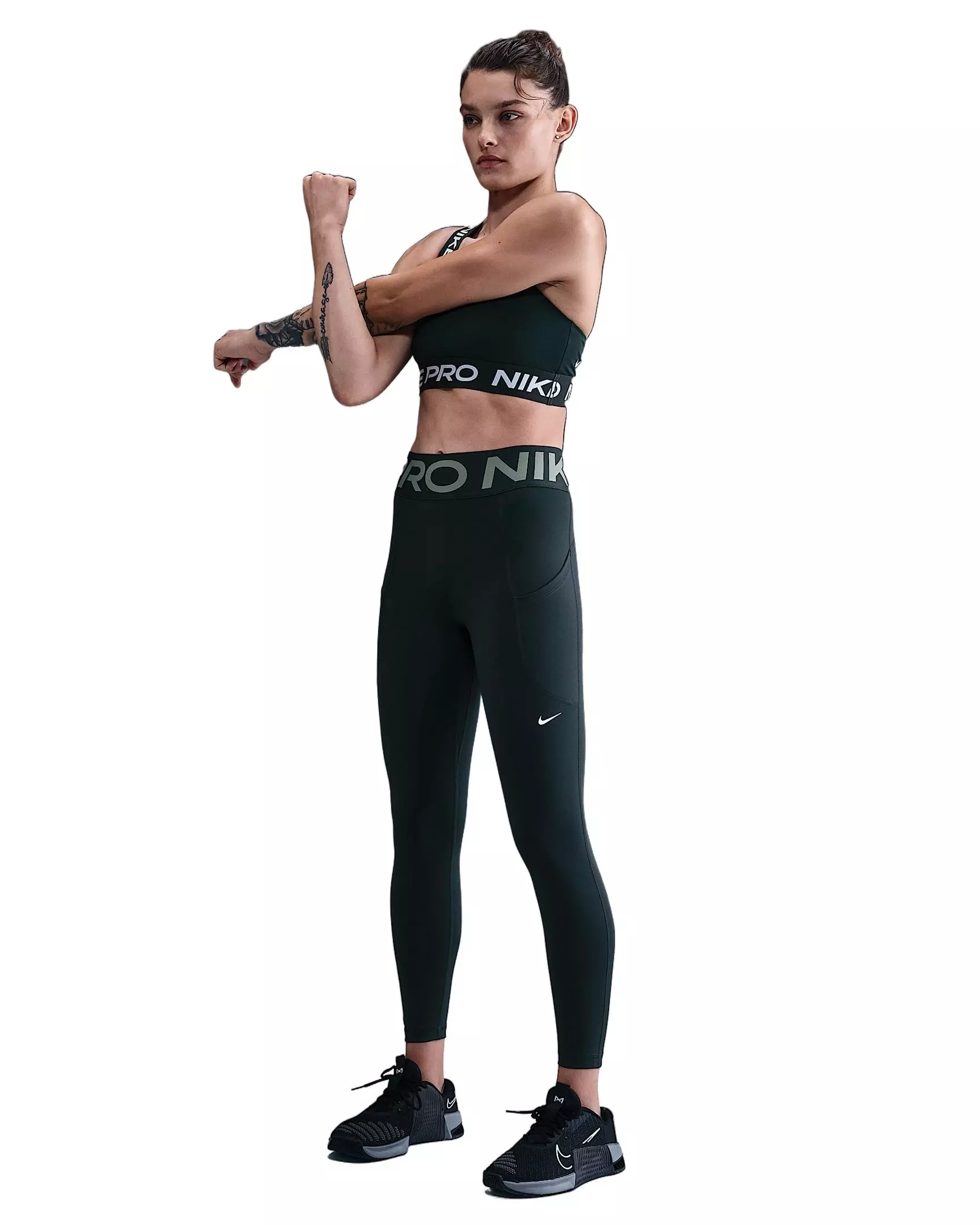 Nike Women's Pro Sculpt High-Waisted 7/8 Leggings - Green - GREEN