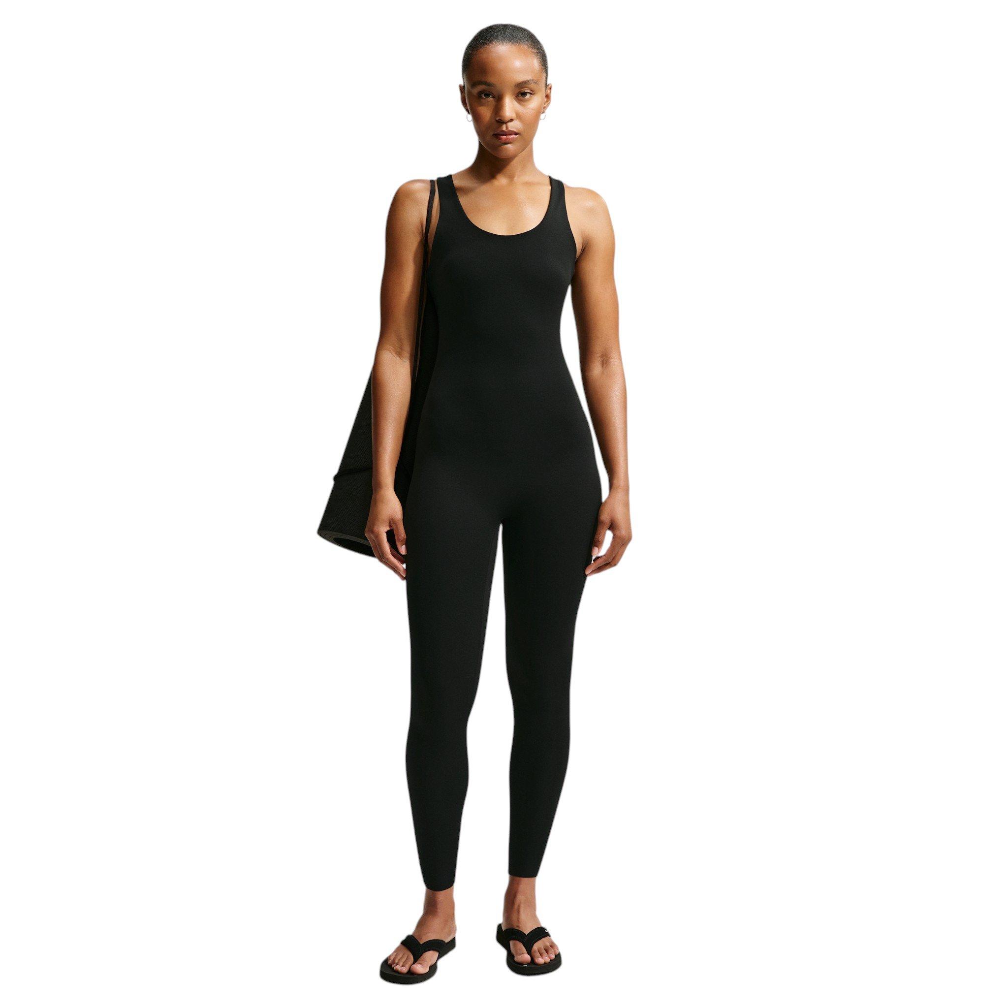 Nike Women's Zenvy 7/8 Bodysuit - Black - BLACK Thumbnail View 4