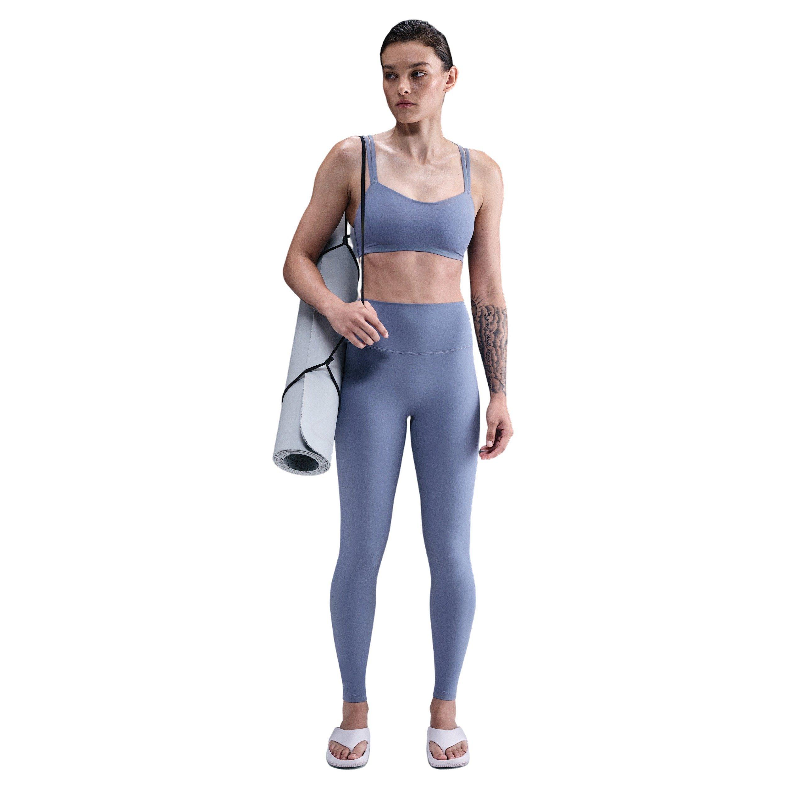Nike Women's One Seamless Front High-Waisted Full-Length Leggings - Blue - BLUE Thumbnail View 1