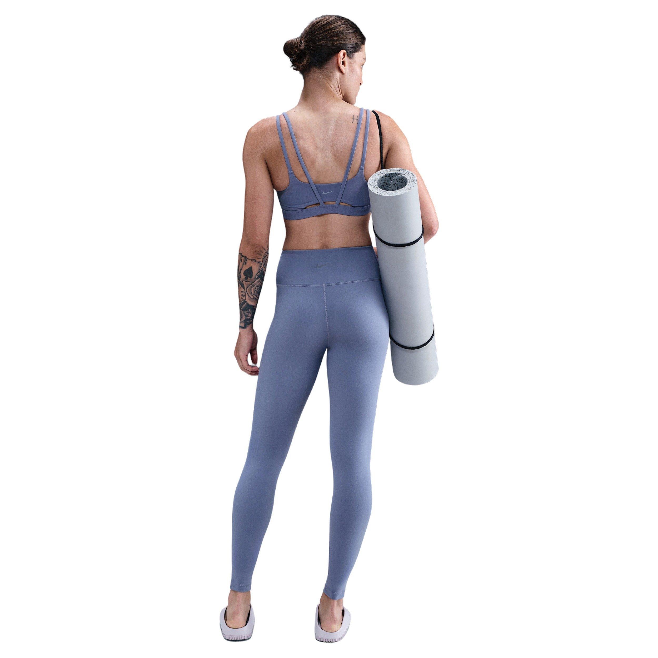 Nike Women's One Seamless Front High-Waisted Full-Length Leggings - Blue - BLUE Thumbnail View 2