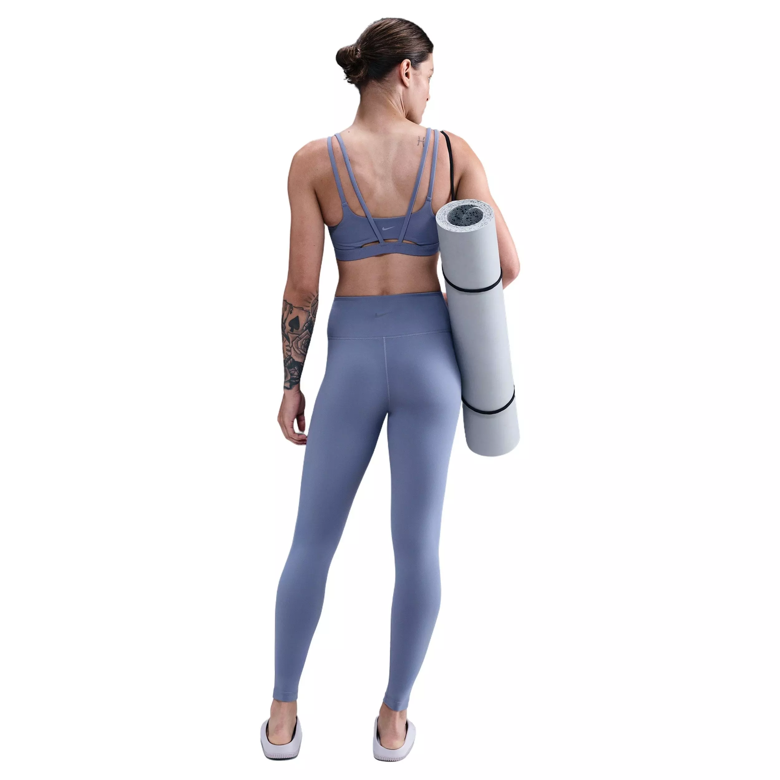 Nike Women's One Seamless Front High-Waisted Full-Length Leggings - Blue - BLUE