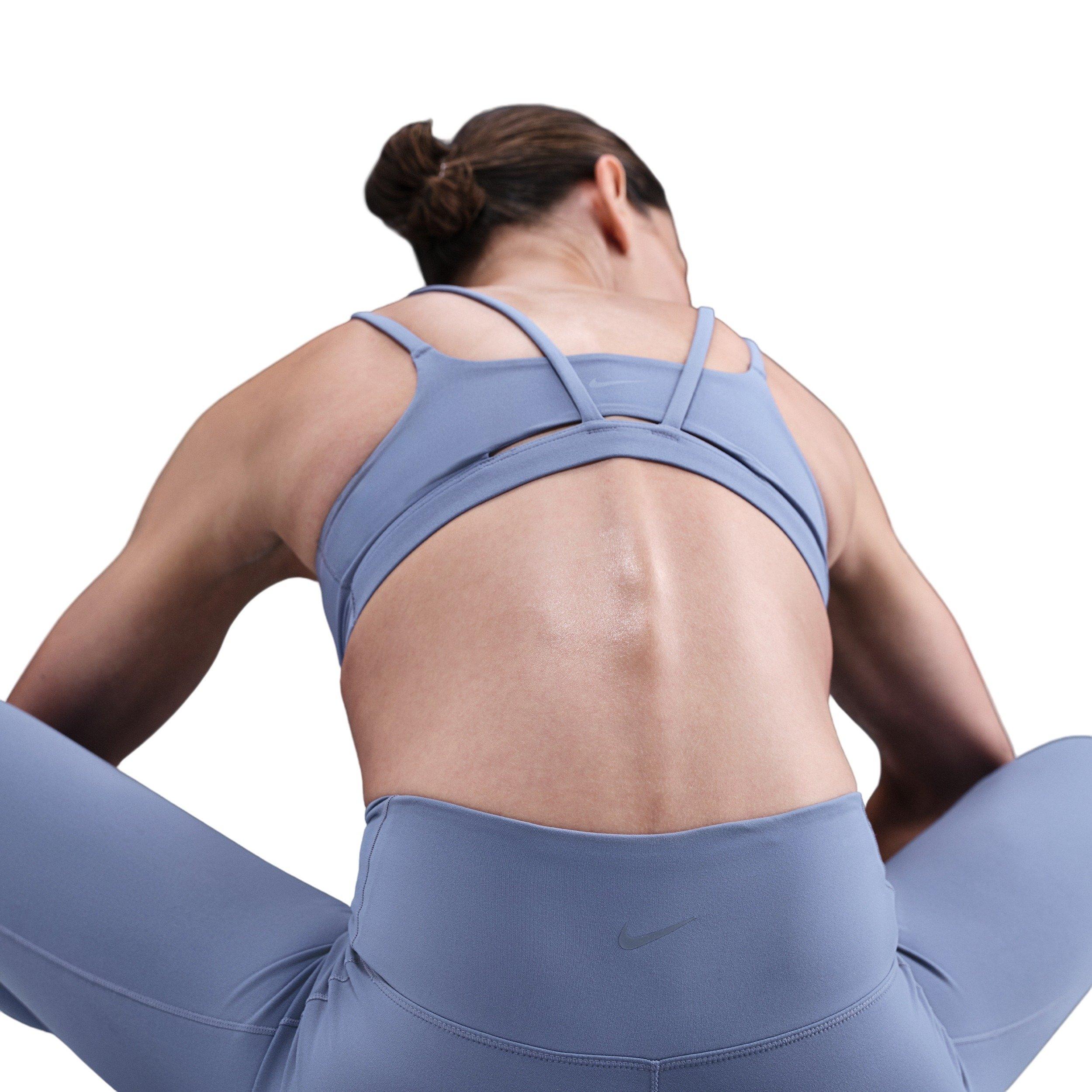 Nike Women's One Seamless Front High-Waisted Full-Length Leggings - Blue - BLUE Thumbnail View 5