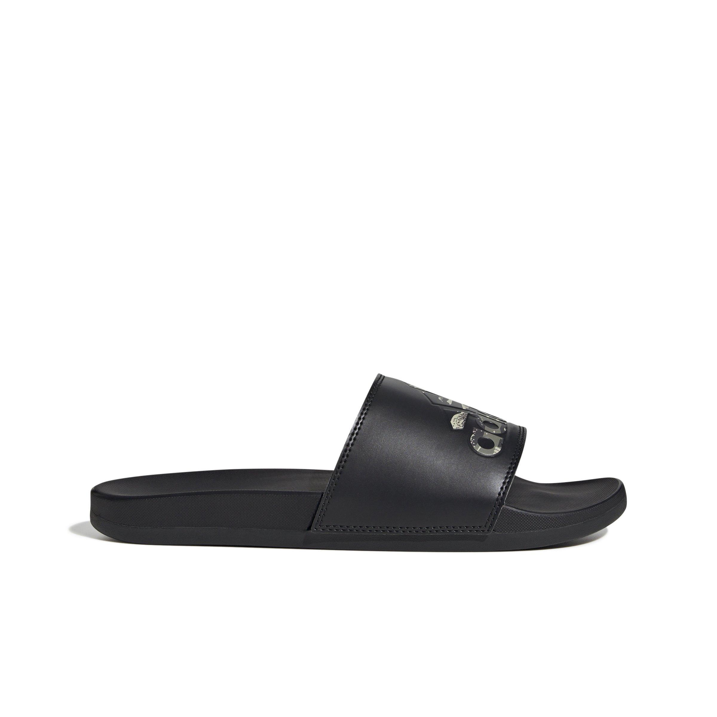 adidas Adilette Comfort "Core Black/Silver Pebble/Core Black" Unisex Slide - BLACK Thumbnail View 1