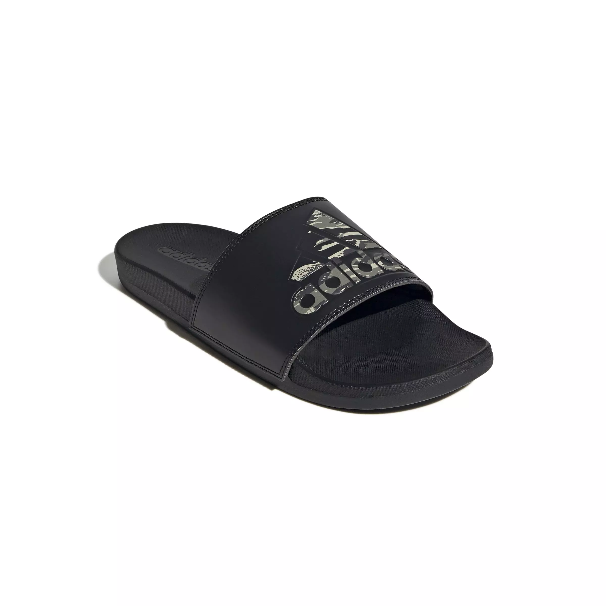 adidas Adilette Comfort "Core Black/Silver Pebble/Core Black" Unisex Slide - BLACK