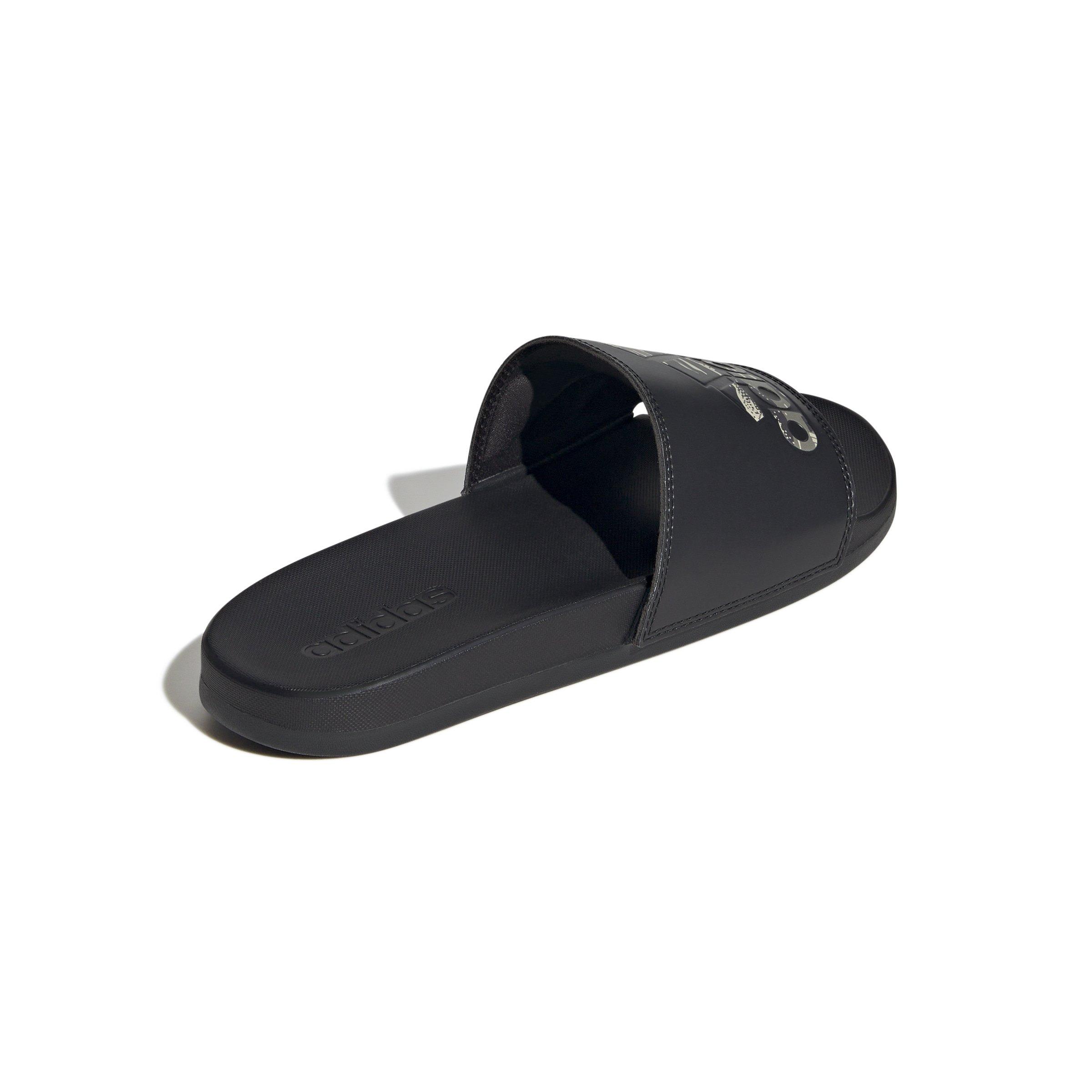 adidas Adilette Comfort "Core Black/Silver Pebble/Core Black" Unisex Slide - BLACK Thumbnail View 4
