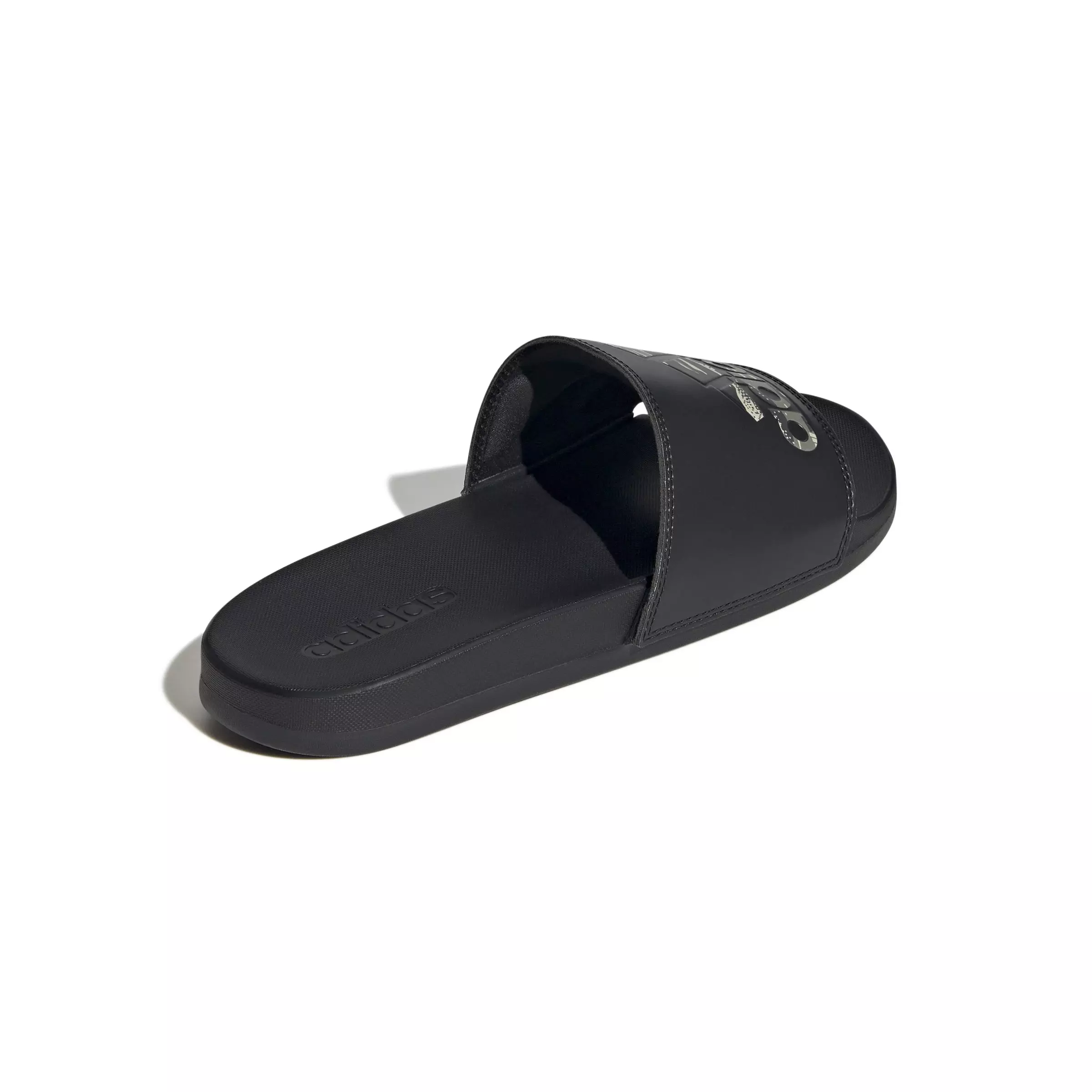 adidas Adilette Comfort "Core Black/Silver Pebble/Core Black" Unisex Slide - BLACK
