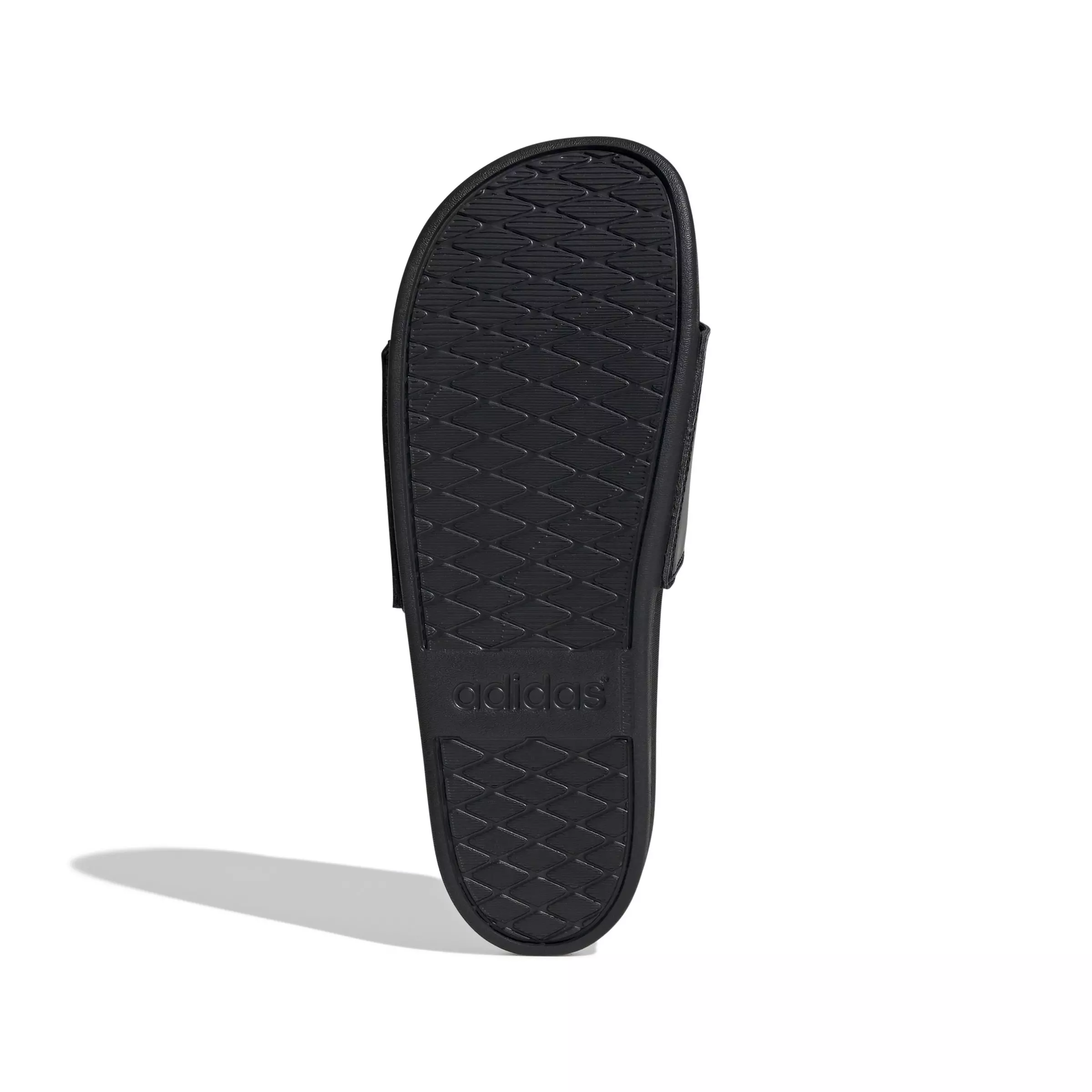 adidas Adilette Comfort "Core Black/Silver Pebble/Core Black" Unisex Slide - BLACK