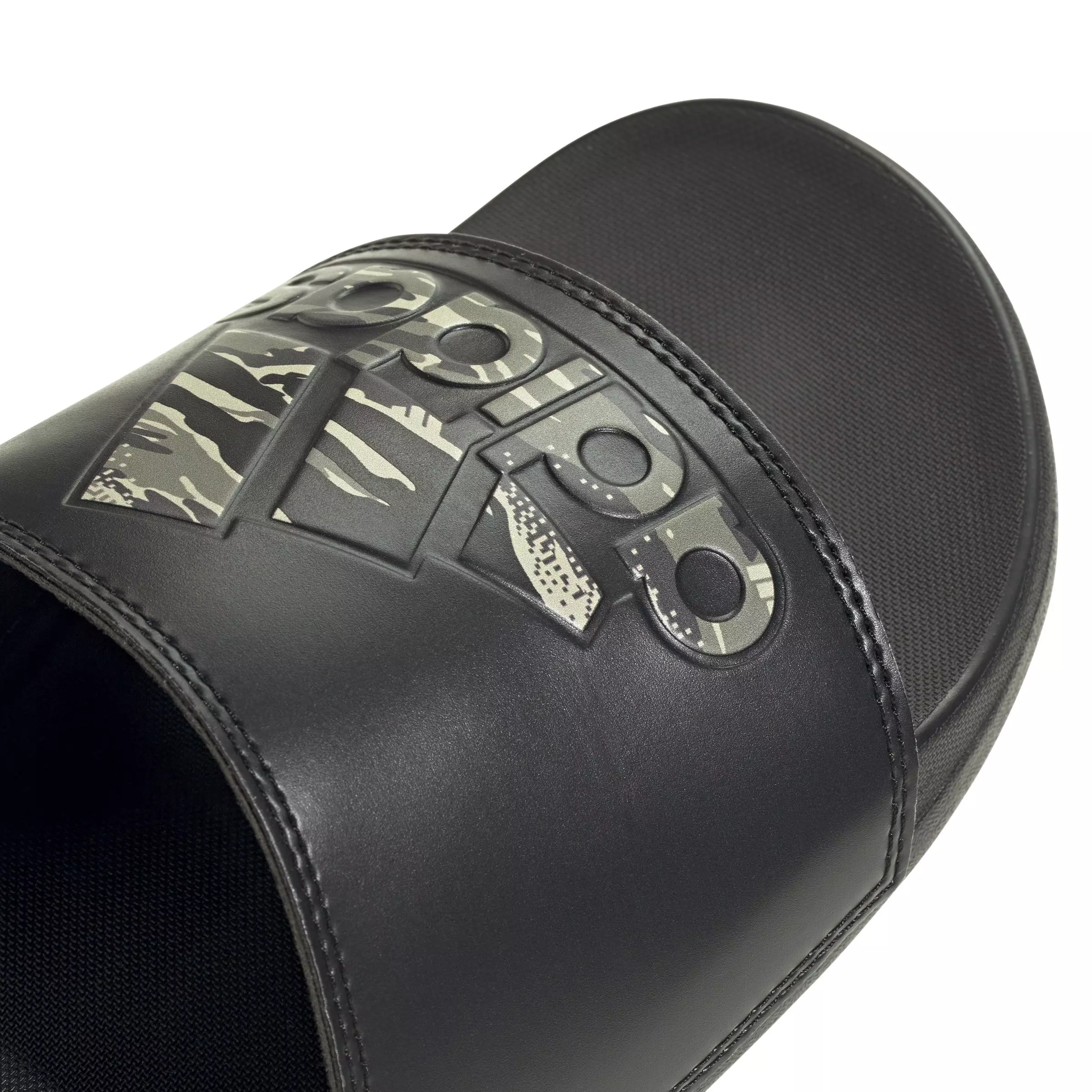 adidas Adilette Comfort "Core Black/Silver Pebble/Core Black" Unisex Slide - BLACK