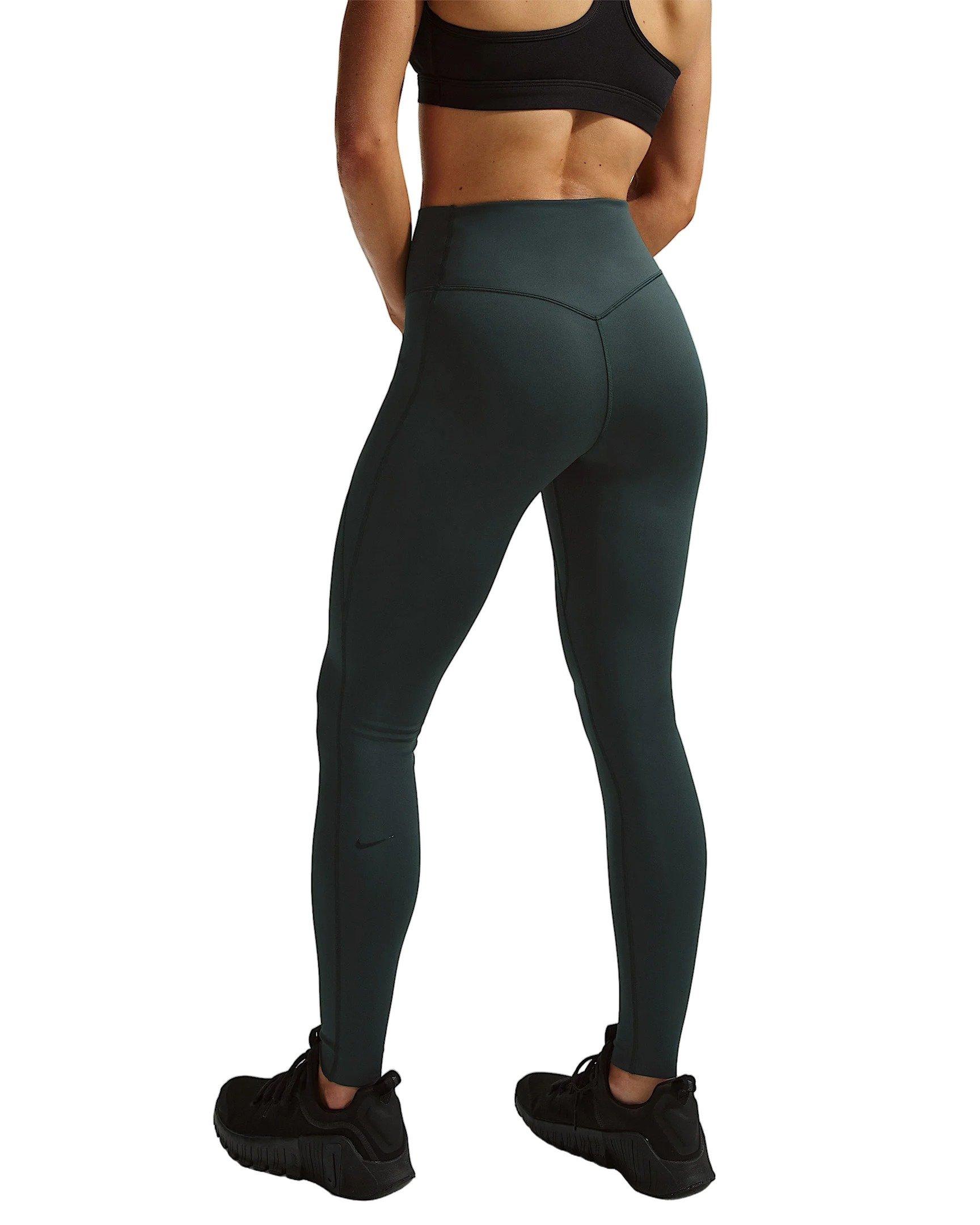 Nike Women's Universa High-Waisted Full-Length Leggings with No Front Seam - Green - GREEN Thumbnail View 2