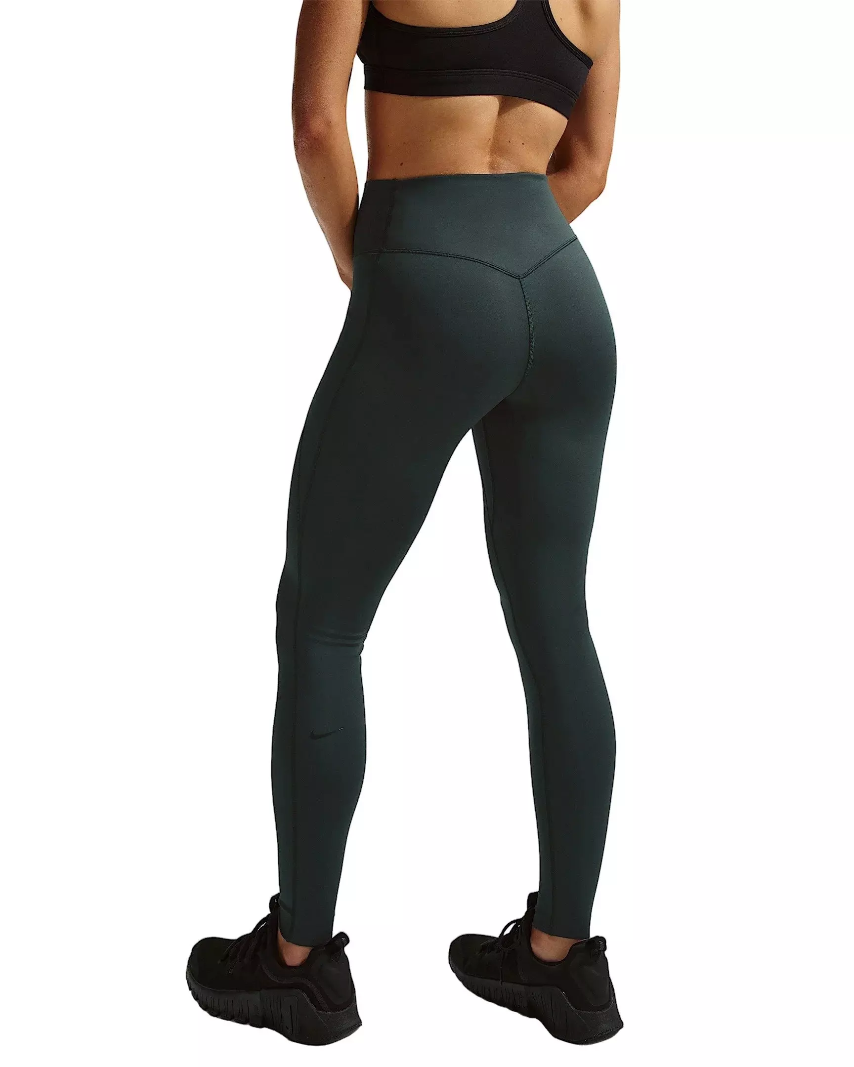 Nike Women's Universa High-Waisted Full-Length Leggings with No Front Seam - Green - GREEN