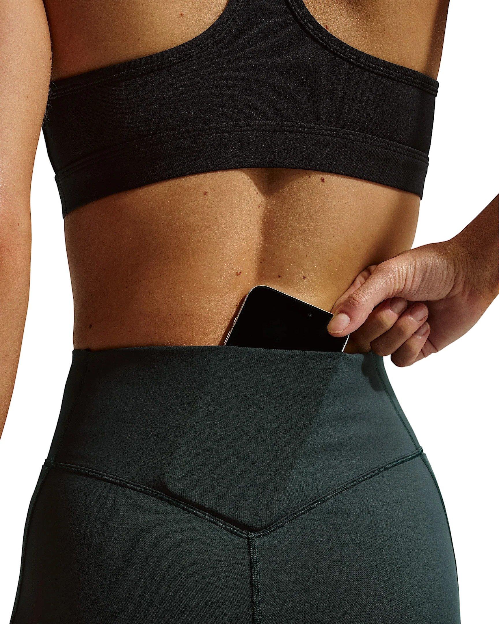 Nike Women's Universa High-Waisted Full-Length Leggings with No Front Seam - Green - GREEN Thumbnail View 4