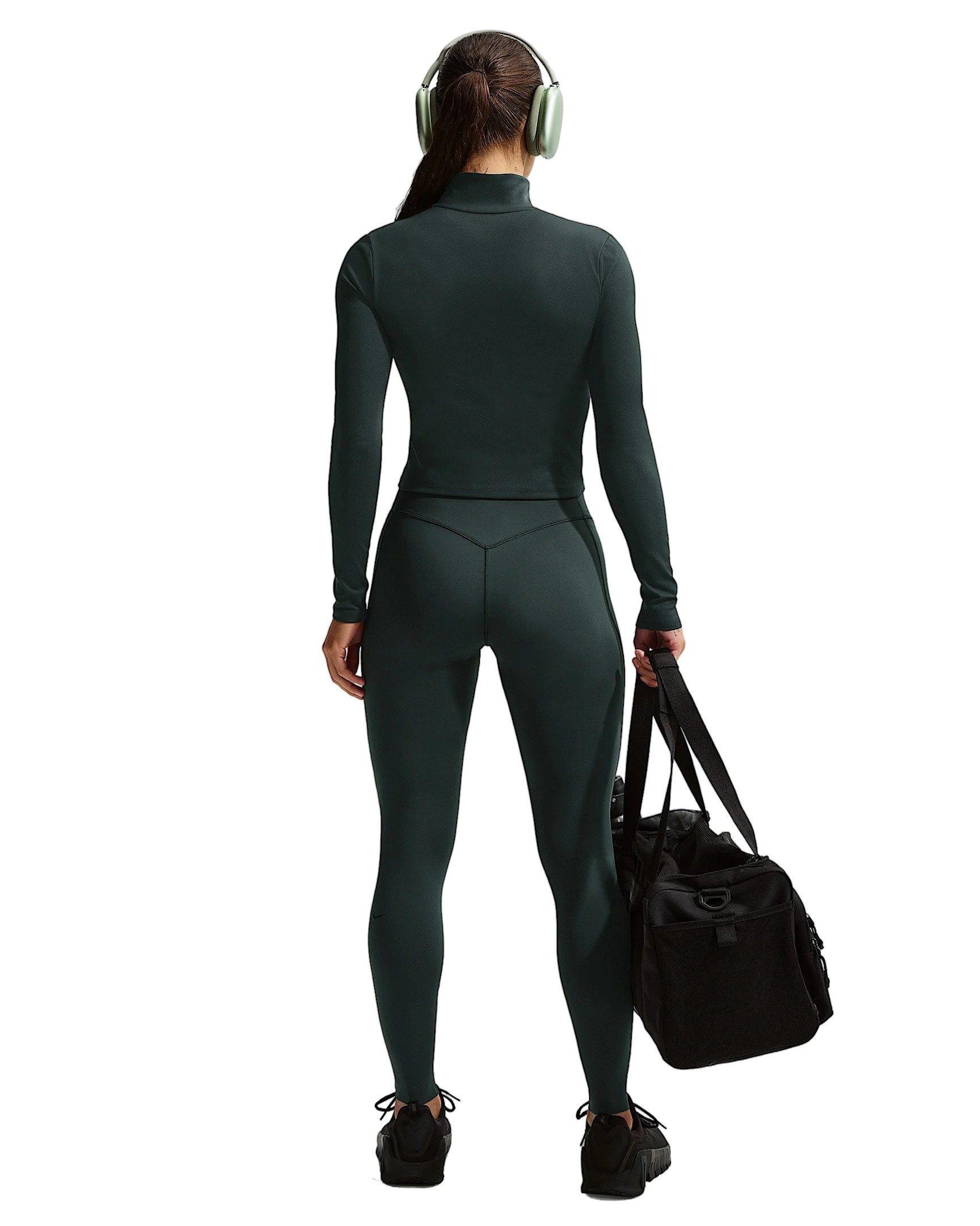 Nike Women's Universa High-Waisted Full-Length Leggings with No Front Seam - Green - GREEN Thumbnail View 6