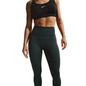 Nike Women's Universa High-Waisted Full-Length Leggings with No Front Seam - Green