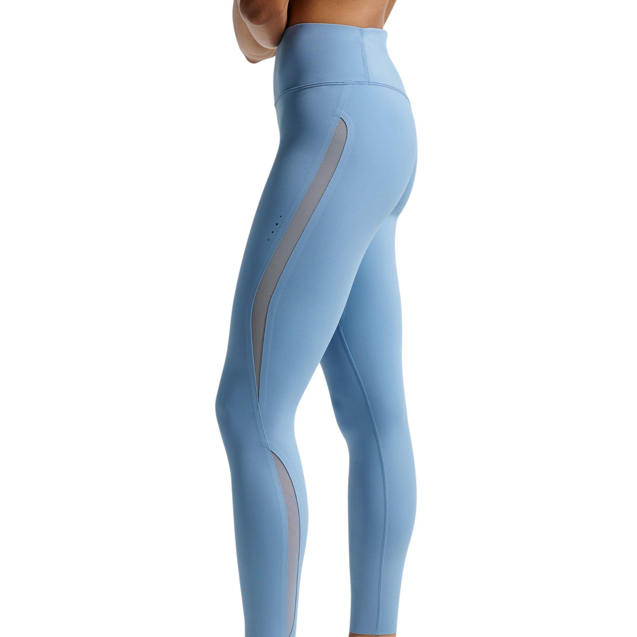 Nike Women's Universa High-waisted 7/8 Mesh Leggings - Blue - BLUE