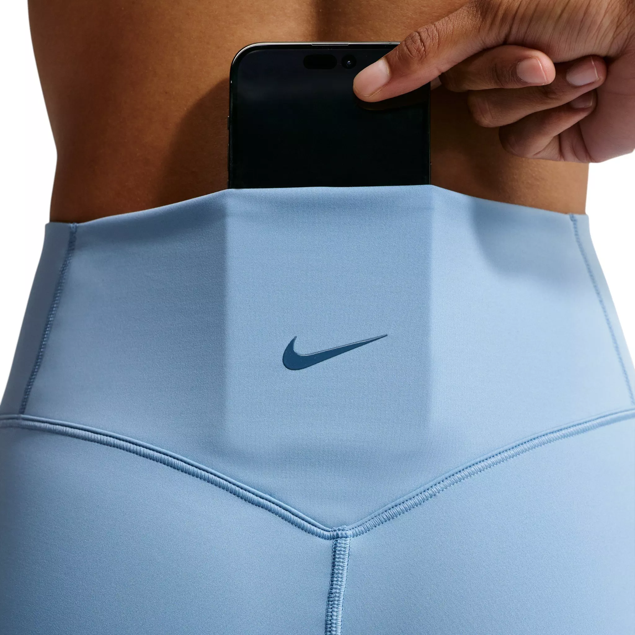 Nike Women's Universa High-waisted 7/8 Mesh Leggings - Blue - BLUE