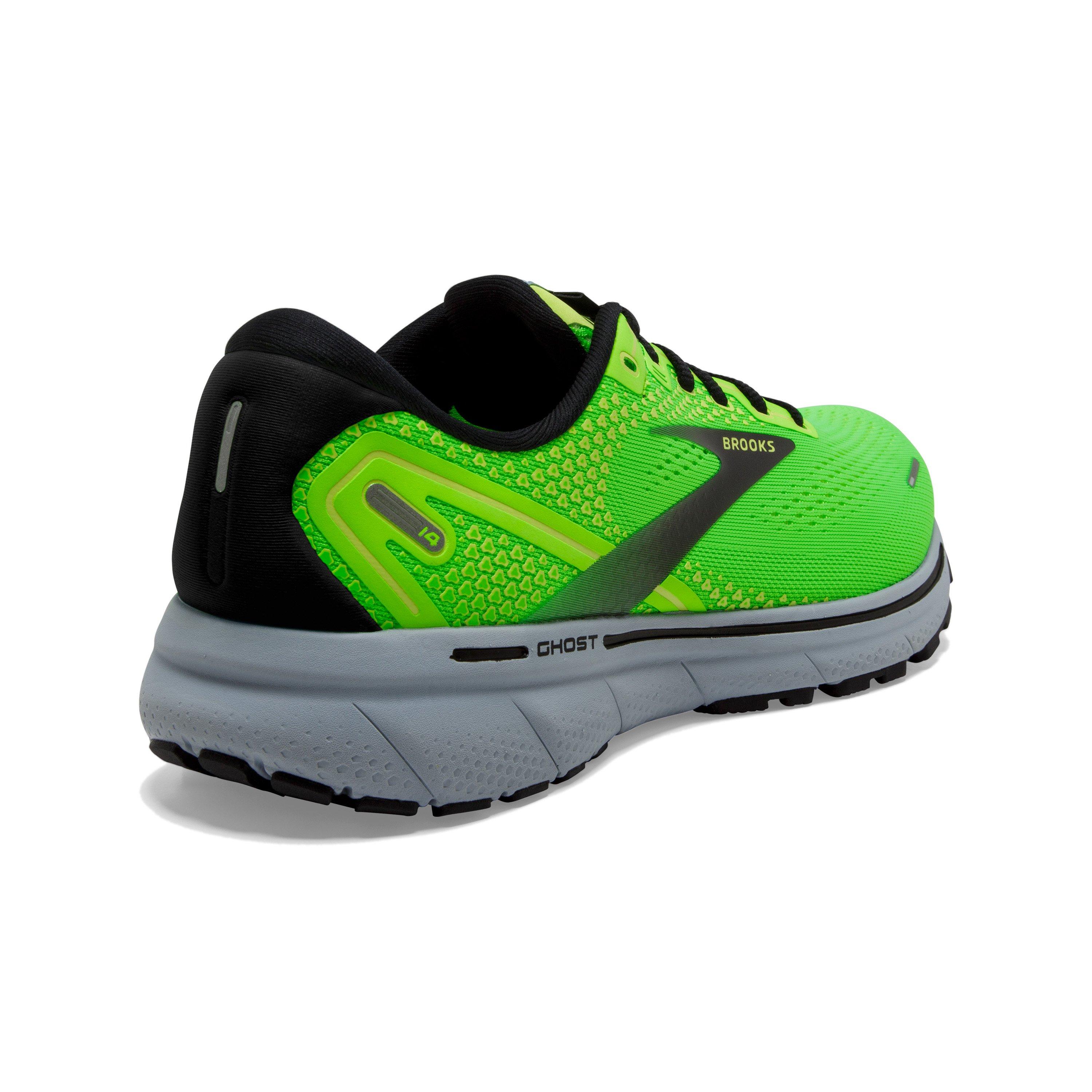 Brooks Ghost 14 "Green Gecko/Blue/Black" Men's Running Shoe - GREEN/BLUE/BLACK Thumbnail View 4