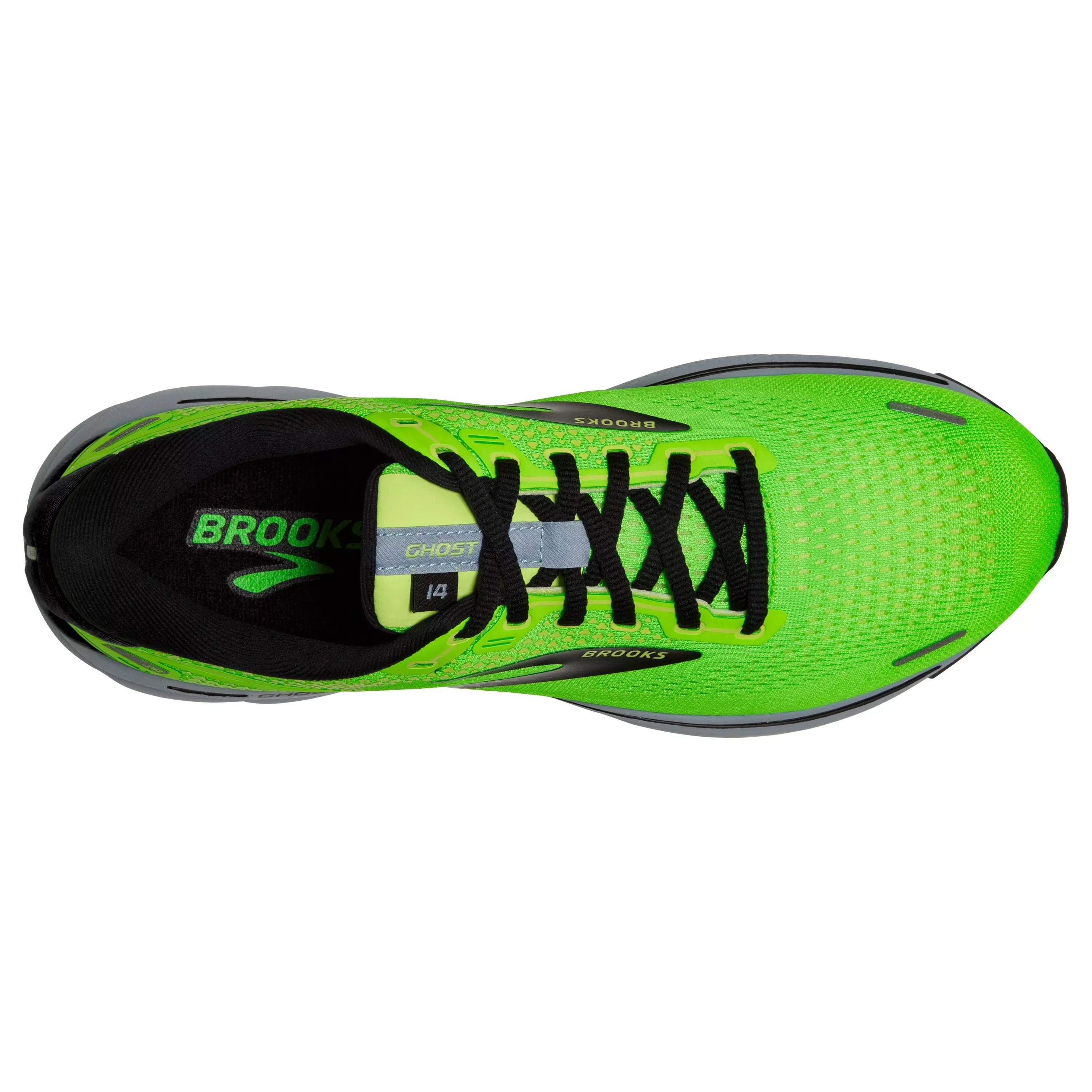 Brooks Ghost 14 "Green Gecko/Blue/Black" Men's Running Shoe - GREEN/BLUE/BLACK