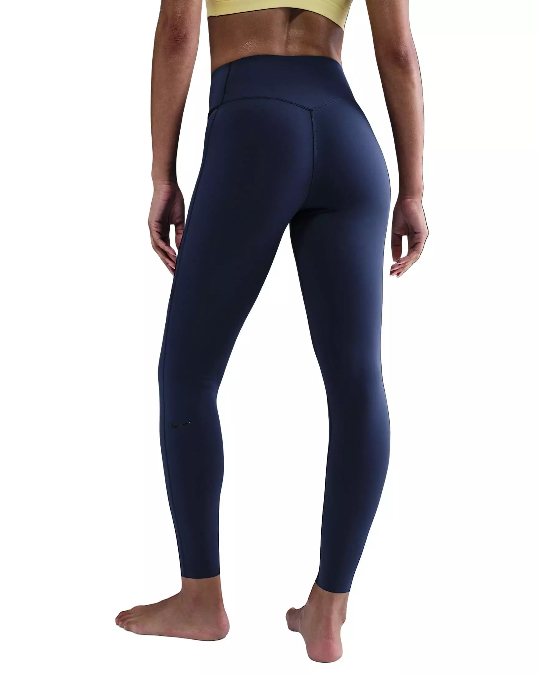 Nike Women's Universa High-Waisted Full-Length Leggings with No Front Seam - Blue - BLUE