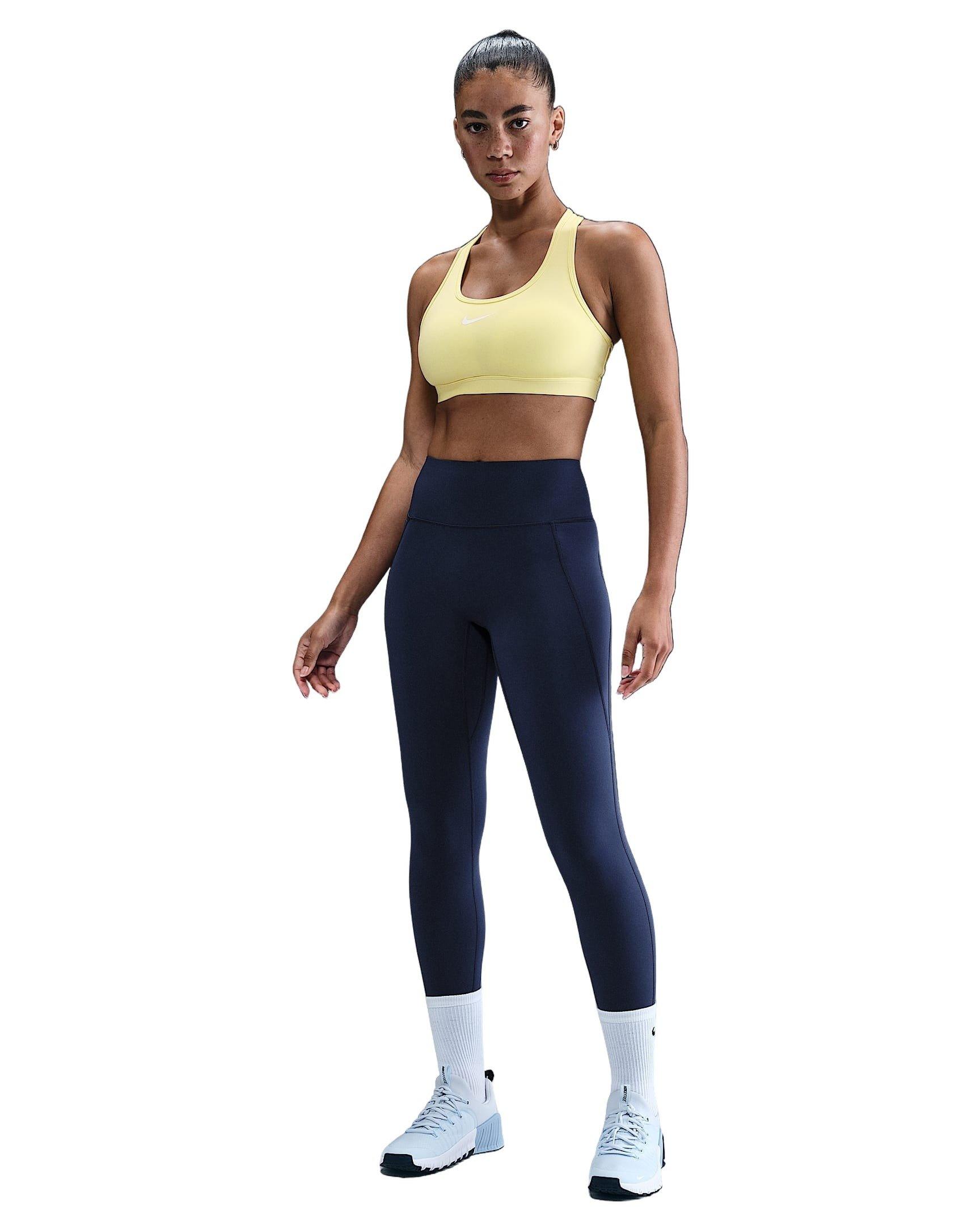 Nike Women's Universa High-Waisted Full-Length Leggings with No Front Seam - Blue - BLUE Thumbnail View 6