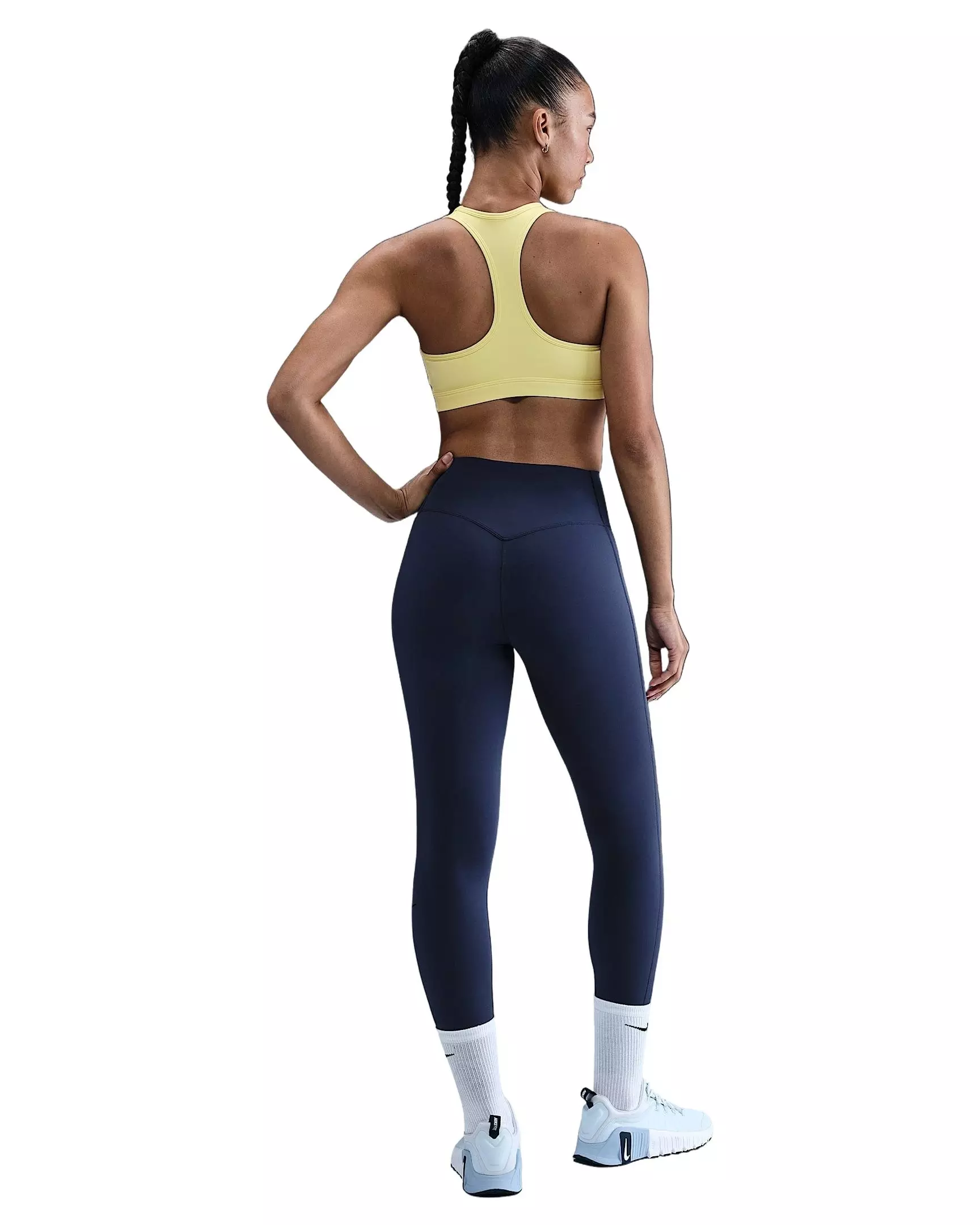 Nike Women's Universa High-Waisted Full-Length Leggings with No Front Seam - Blue - BLUE