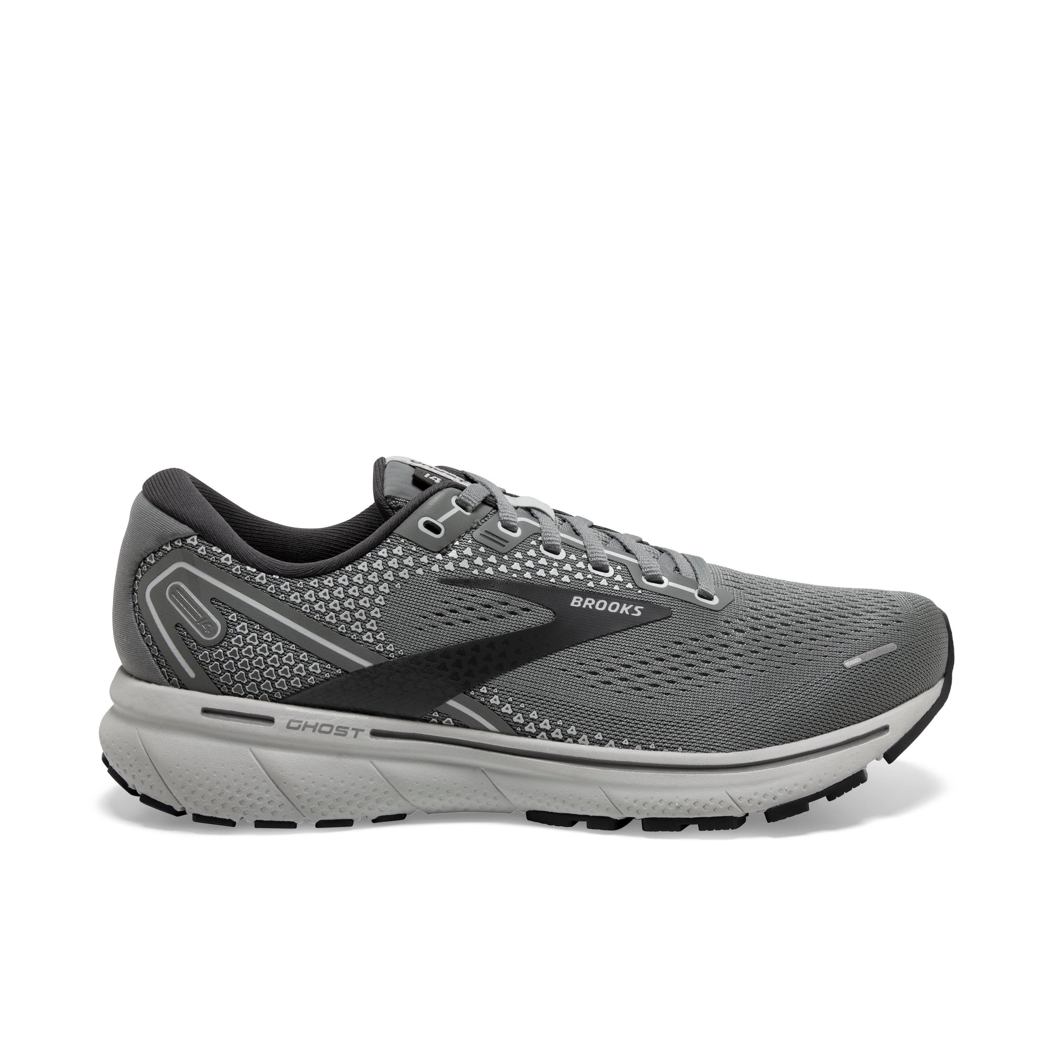 Brooks Ghost 14 "Grey/Alloy/Oyster" Men's Wide Running Shoe - GREY/ALLOY/OYSTER Thumbnail View 1