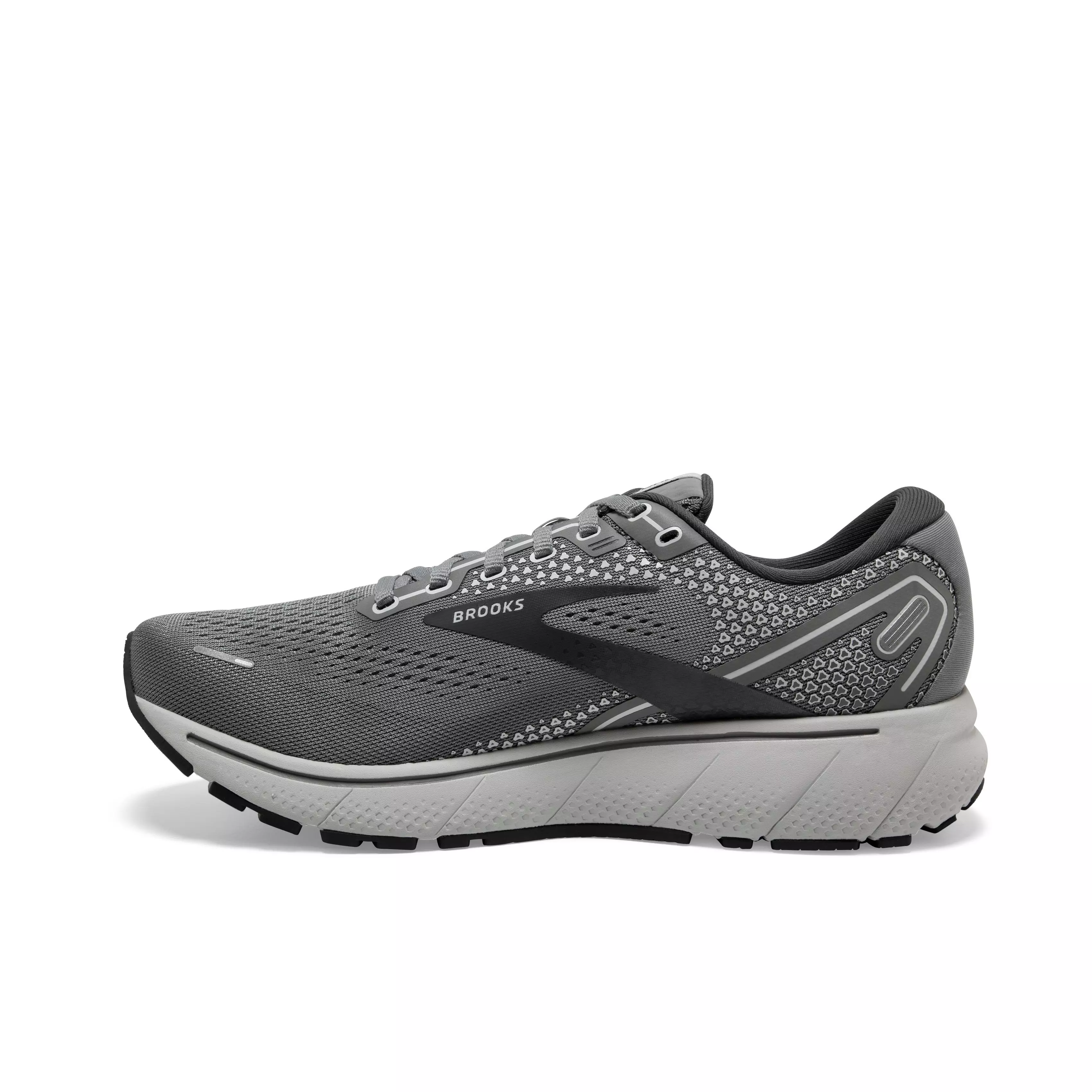 Brooks Ghost 14 "Grey/Alloy/Oyster" Men's Wide Running Shoe - GREY/ALLOY/OYSTER