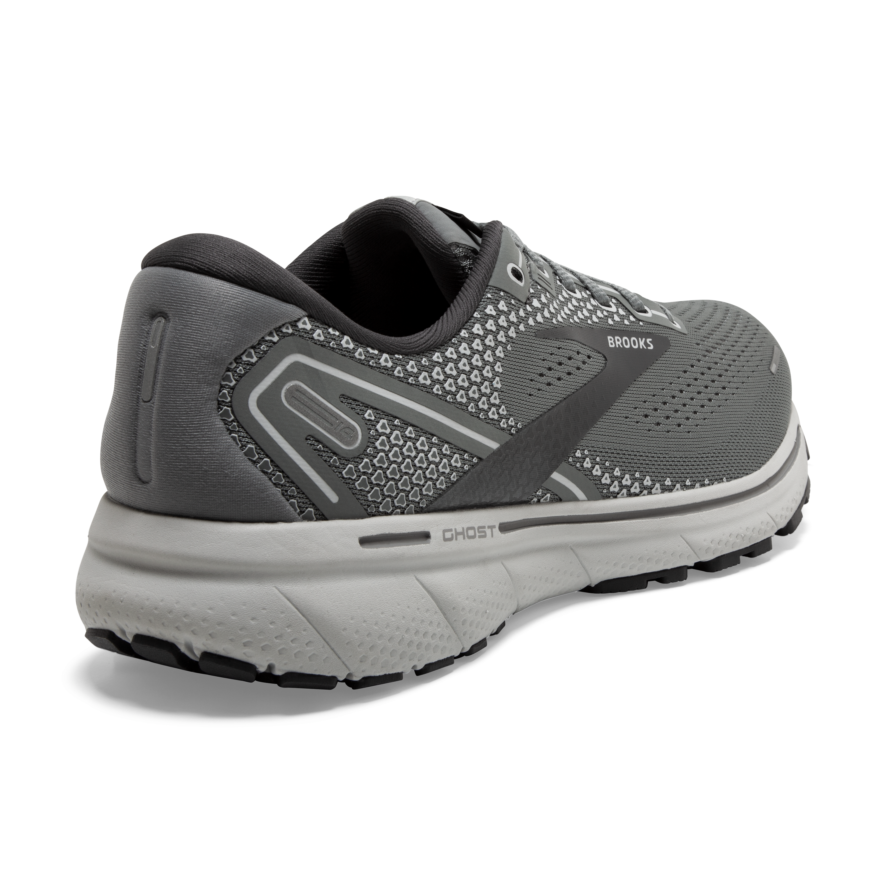 Brooks Ghost 14 "Grey/Alloy/Oyster" Men's Wide Running Shoe - GREY/ALLOY/OYSTER Thumbnail View 4
