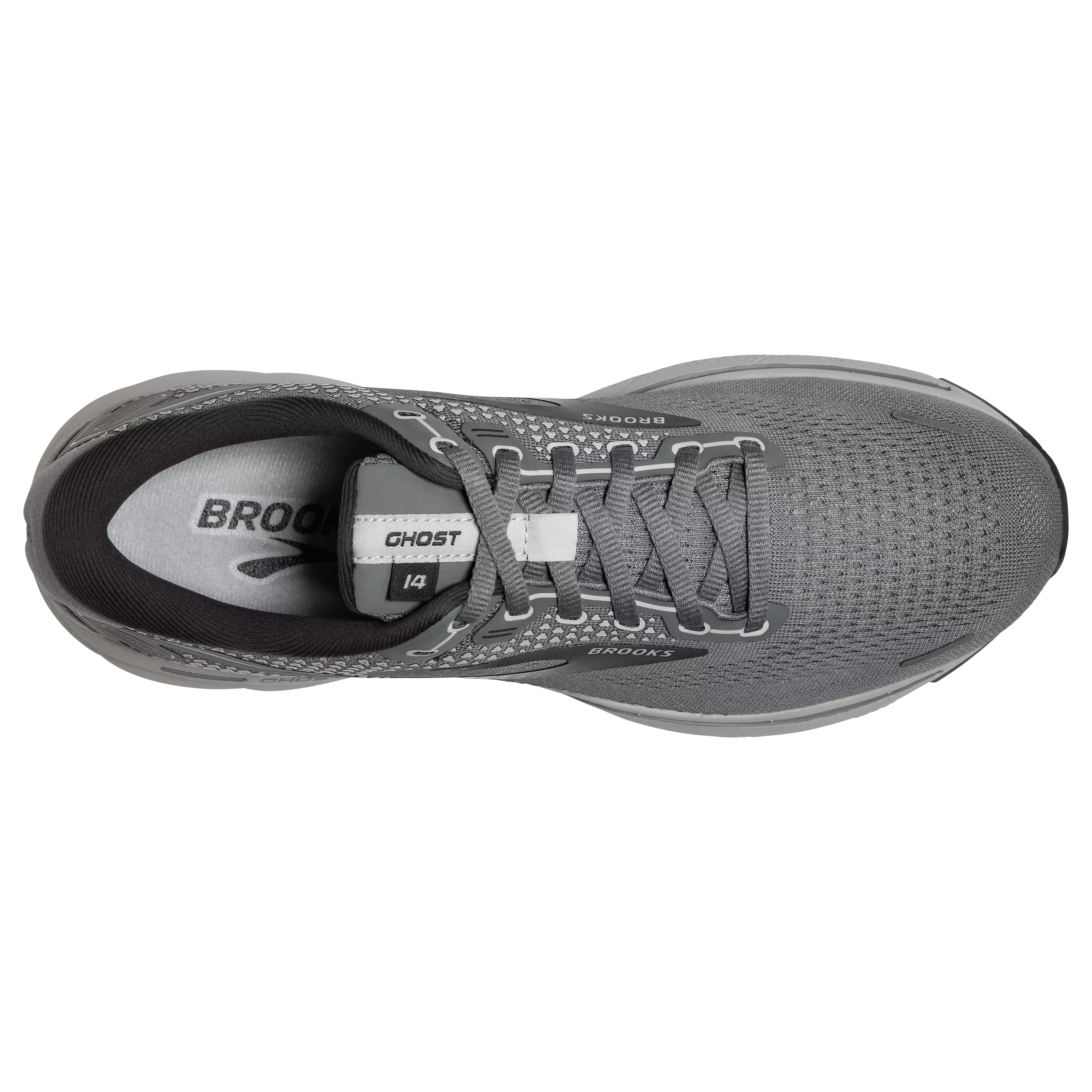 Brooks Ghost 14 "Grey/Alloy/Oyster" Men's Wide Running Shoe - GREY/ALLOY/OYSTER