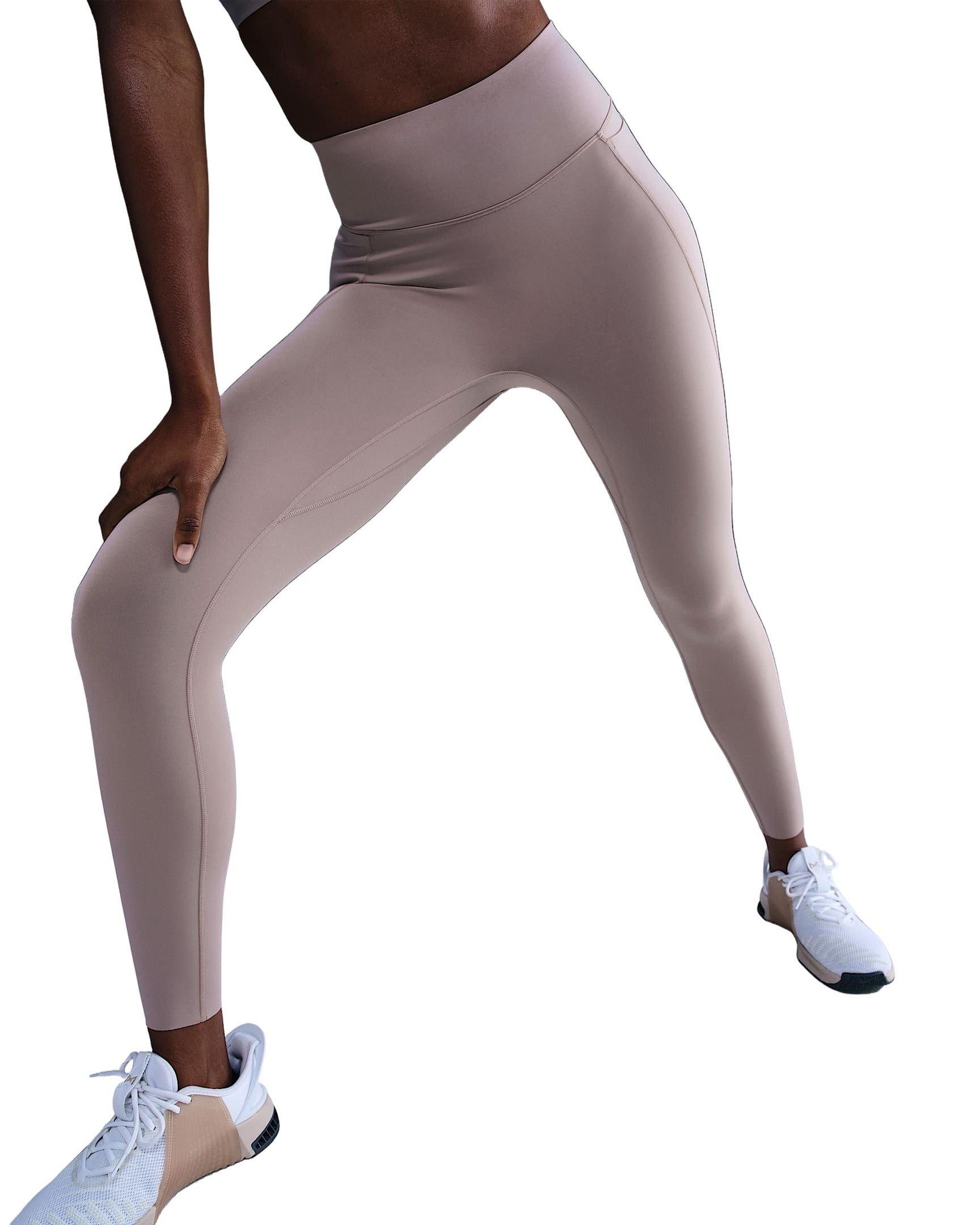 Nike Women's Universa High-Waisted 7/8 Leggings with No Front Seam - Brown - BROWN Thumbnail View 1