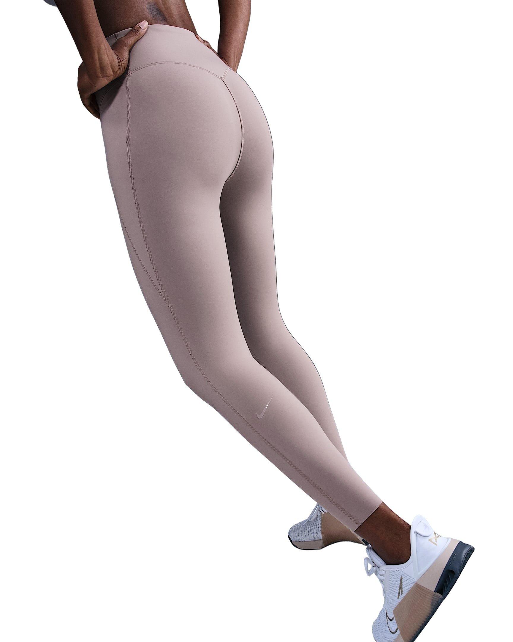 Nike Women's Universa High-Waisted 7/8 Leggings with No Front Seam - Brown - BROWN Thumbnail View 2