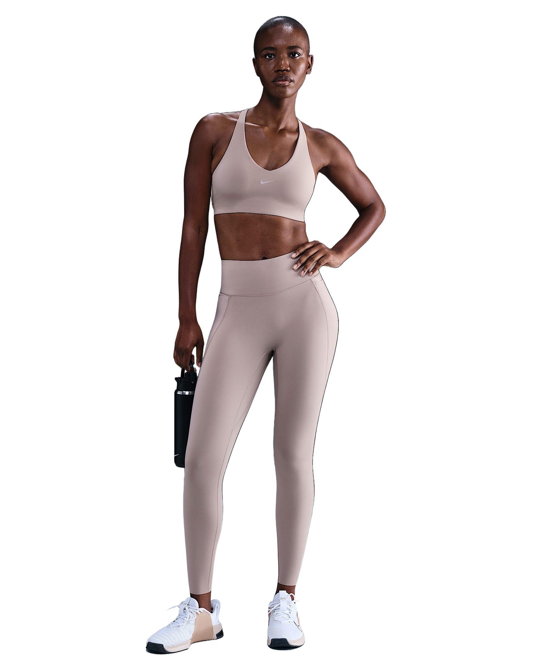 Nike Women's Universa High-Waisted 7/8 Leggings with No Front Seam - Brown - BROWN Thumbnail View 6