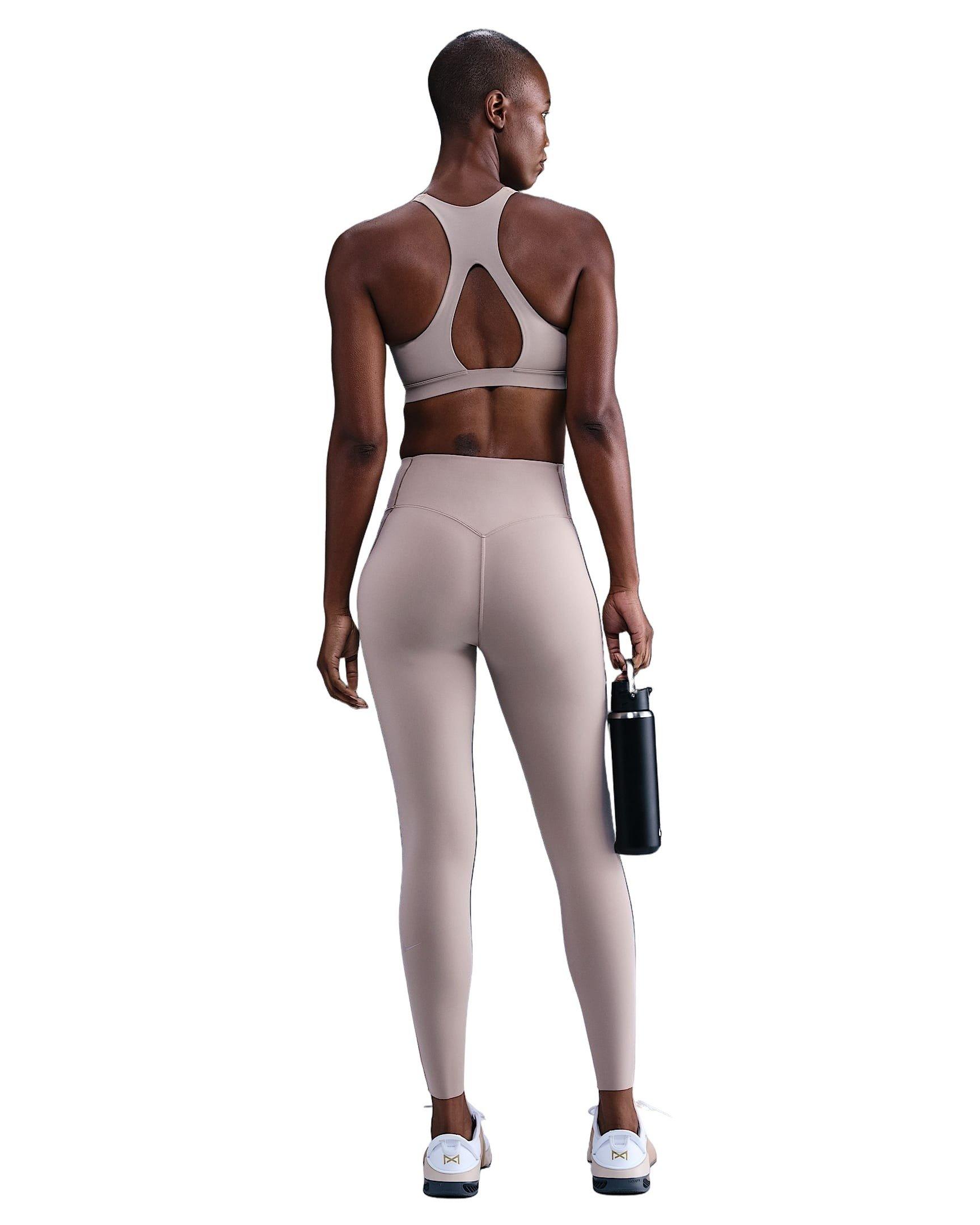 Nike Women's Universa High-Waisted 7/8 Leggings with No Front Seam - Brown - BROWN Thumbnail View 7