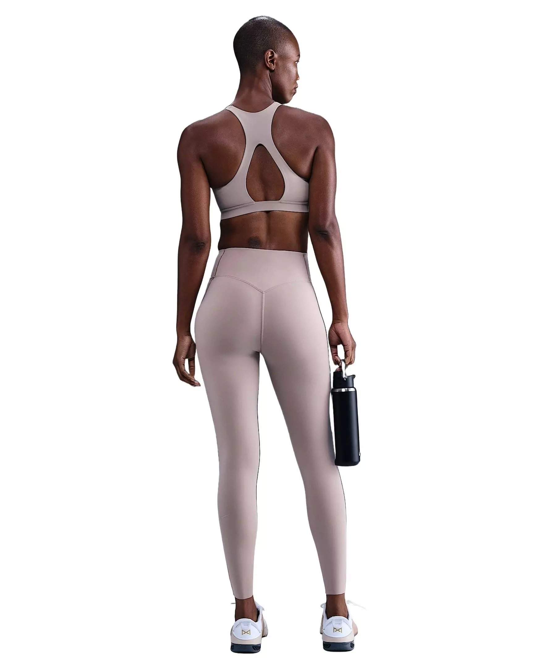 Nike Women's Universa High-Waisted 7/8 Leggings with No Front Seam - Brown - BROWN