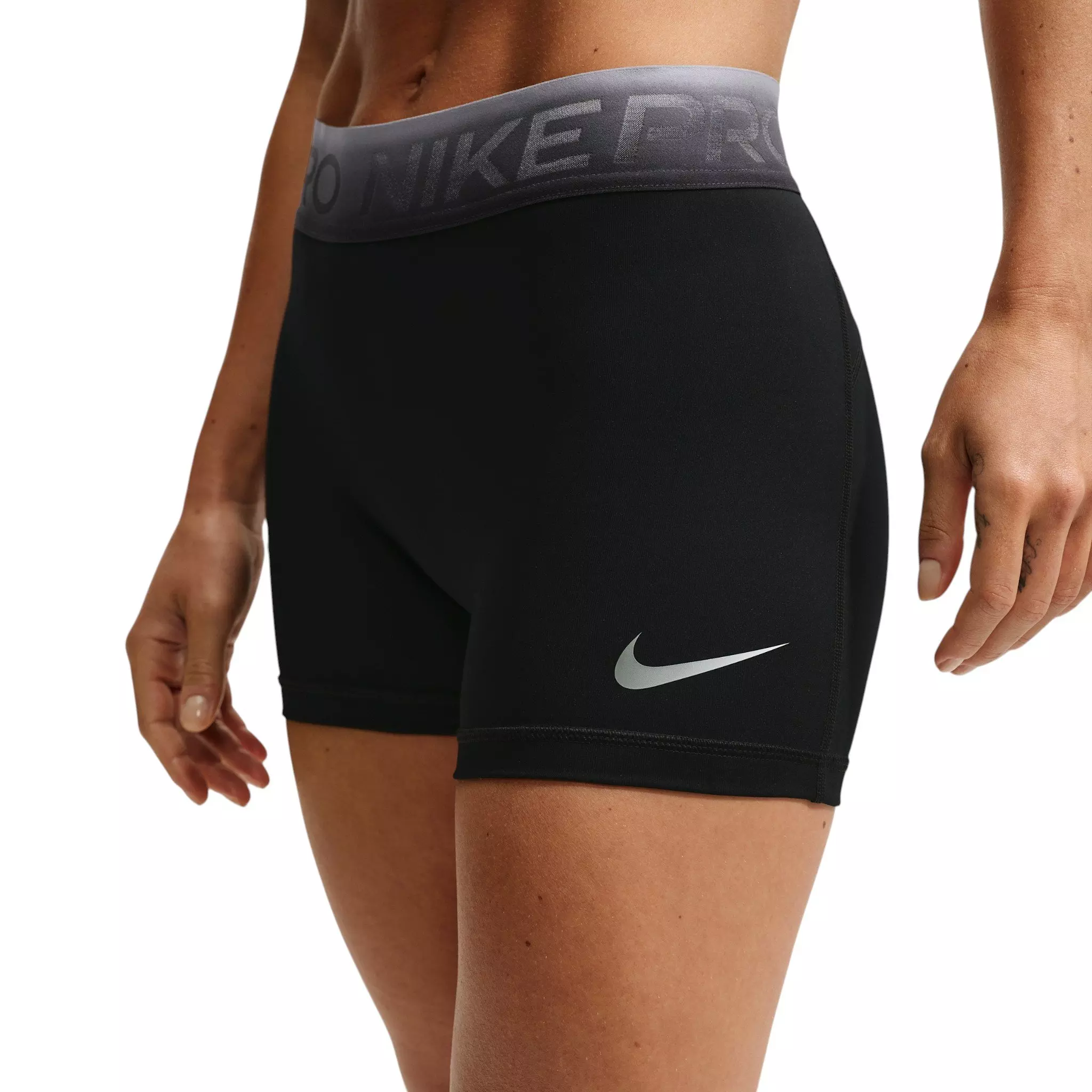 Nike Women's Pro Mid-Rise 3" Shorts - Black - BLACK