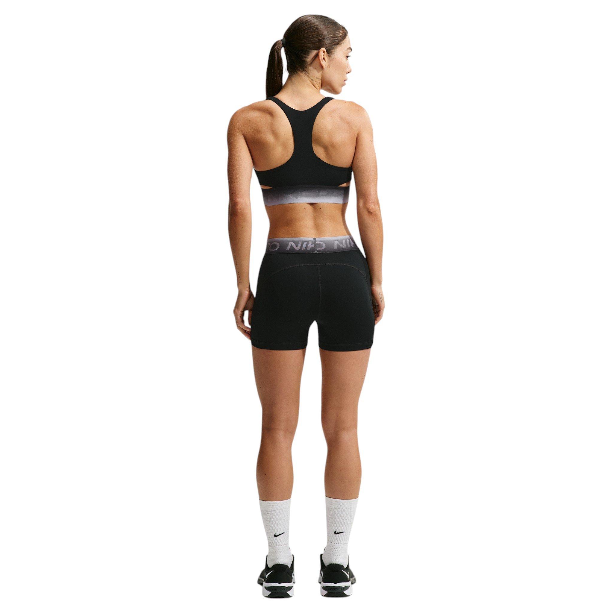 Nike Women's Pro Mid-Rise 3" Shorts - Black - BLACK Thumbnail View 5