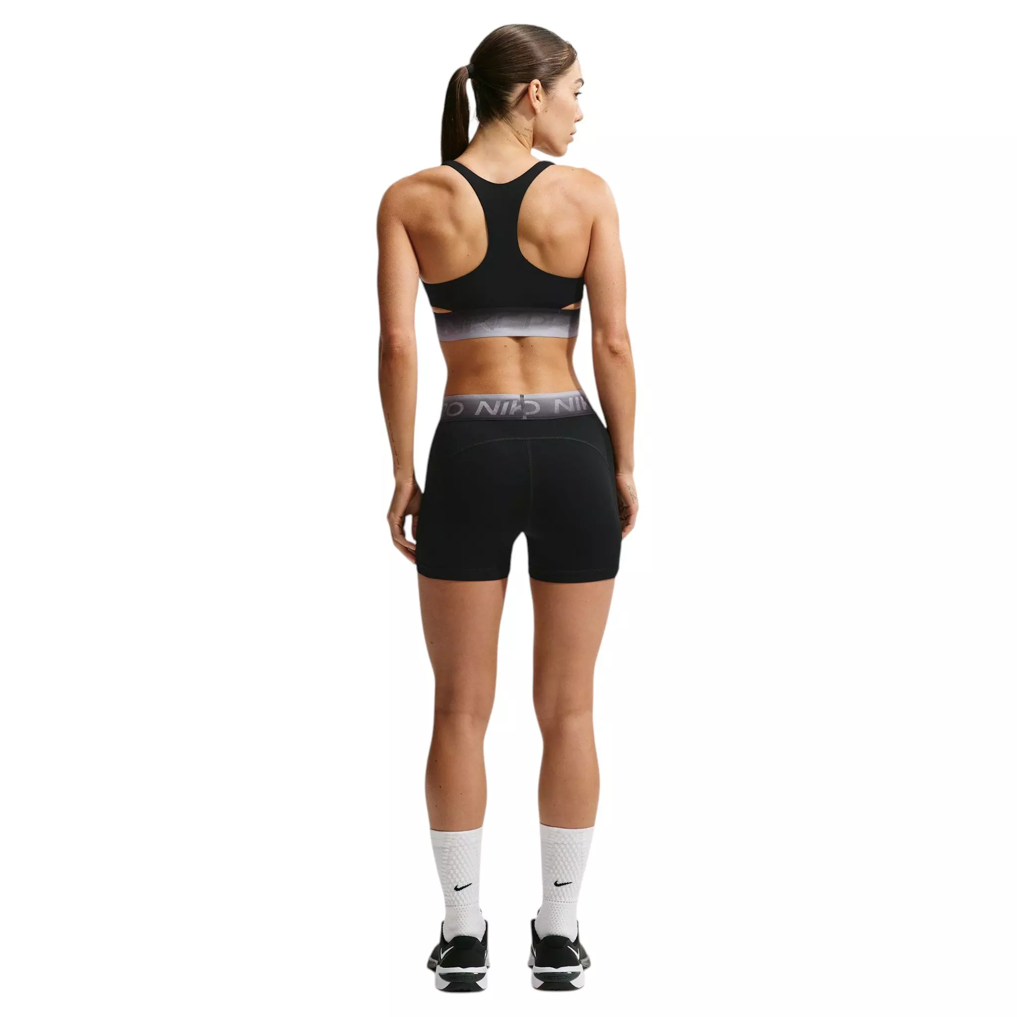 Nike Women's Pro Mid-Rise 3" Shorts - Black - BLACK