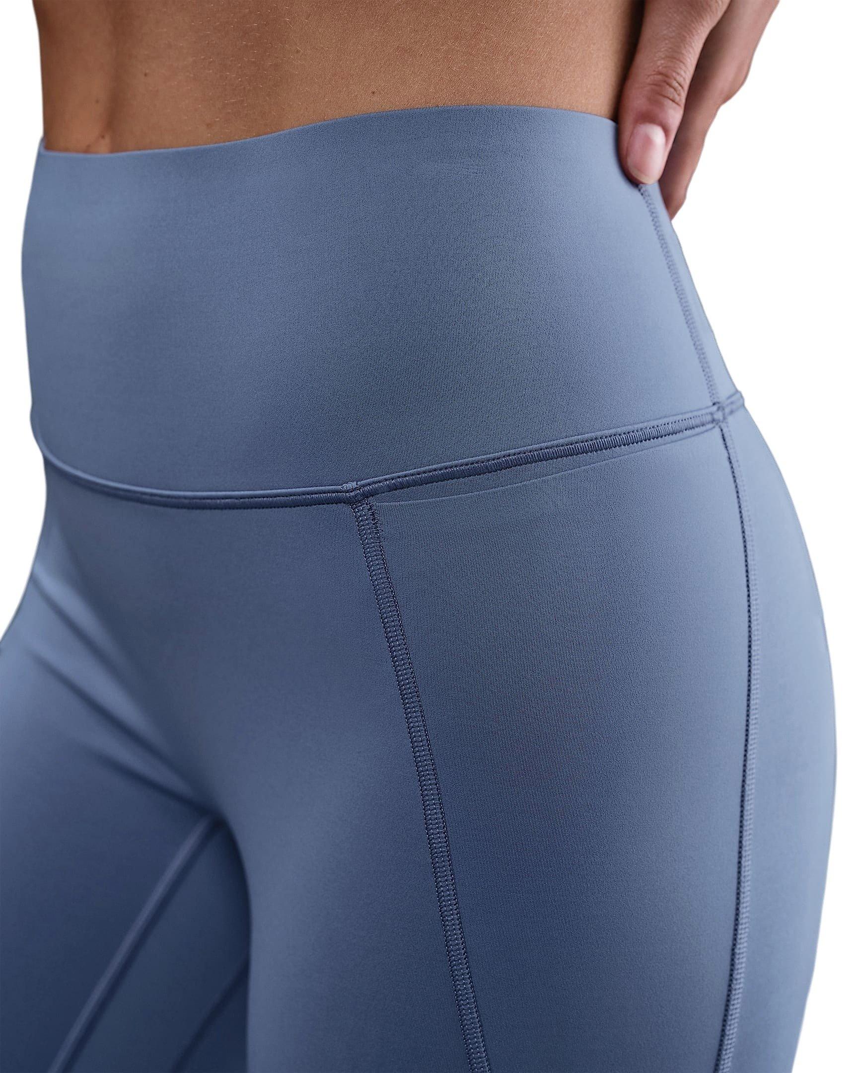 Nike Women's Universa High-Waisted 7/8 Leggings with No Front Seam - Light Blue - LIGHT BLUE Thumbnail View 4