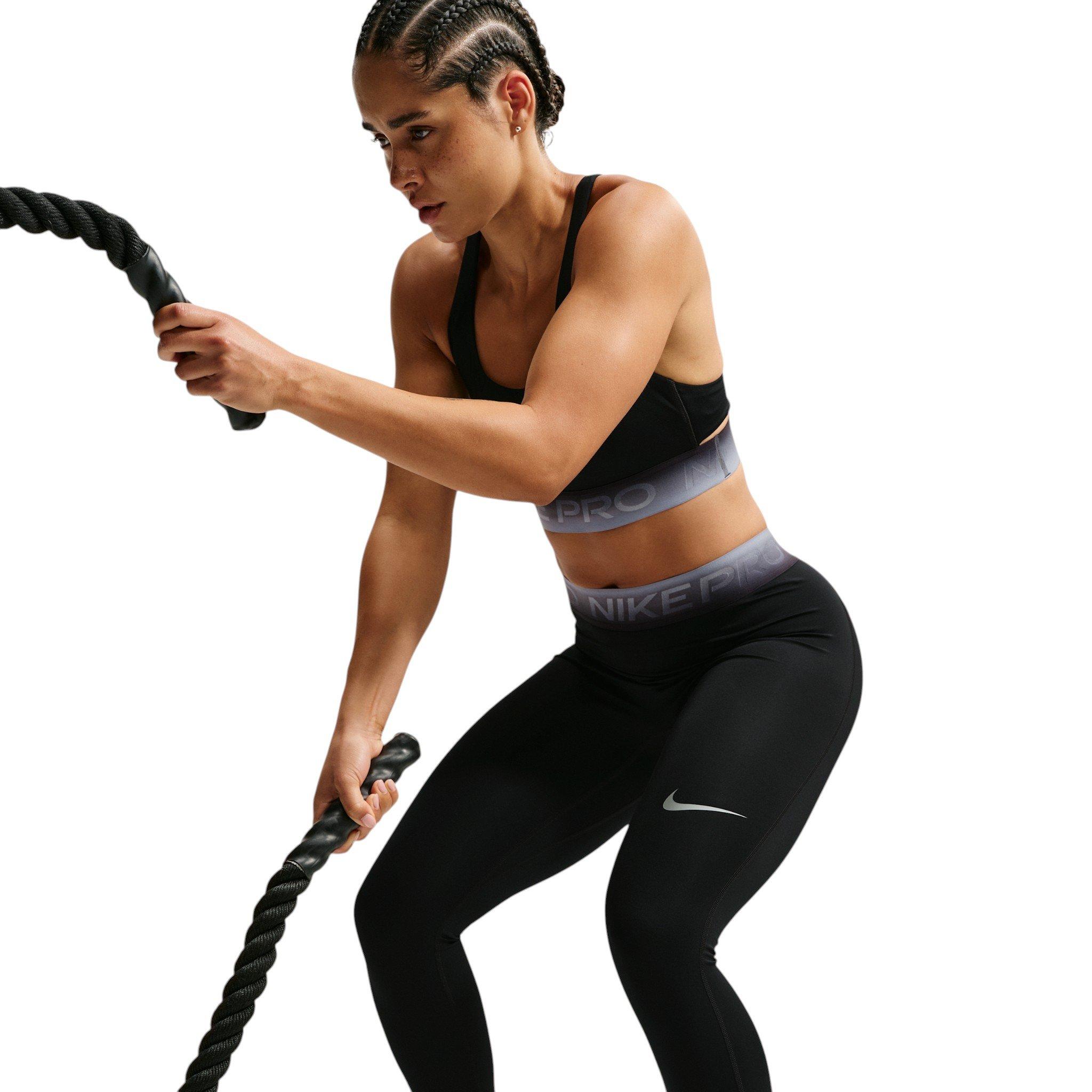 Nike Women's Pro Mid-Rise 7/8 Leggings - Black/Ghost - BLACK/GHOST