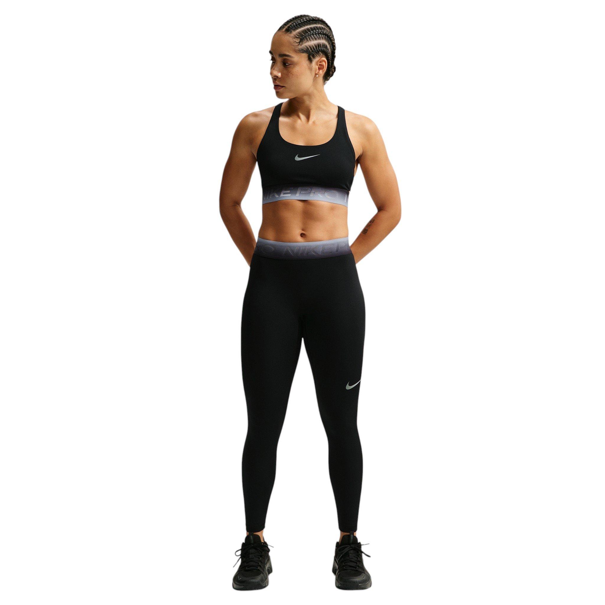 Nike Women's Pro Mid-Rise 7/8 Leggings - Black/Ghost - BLACK/GHOST