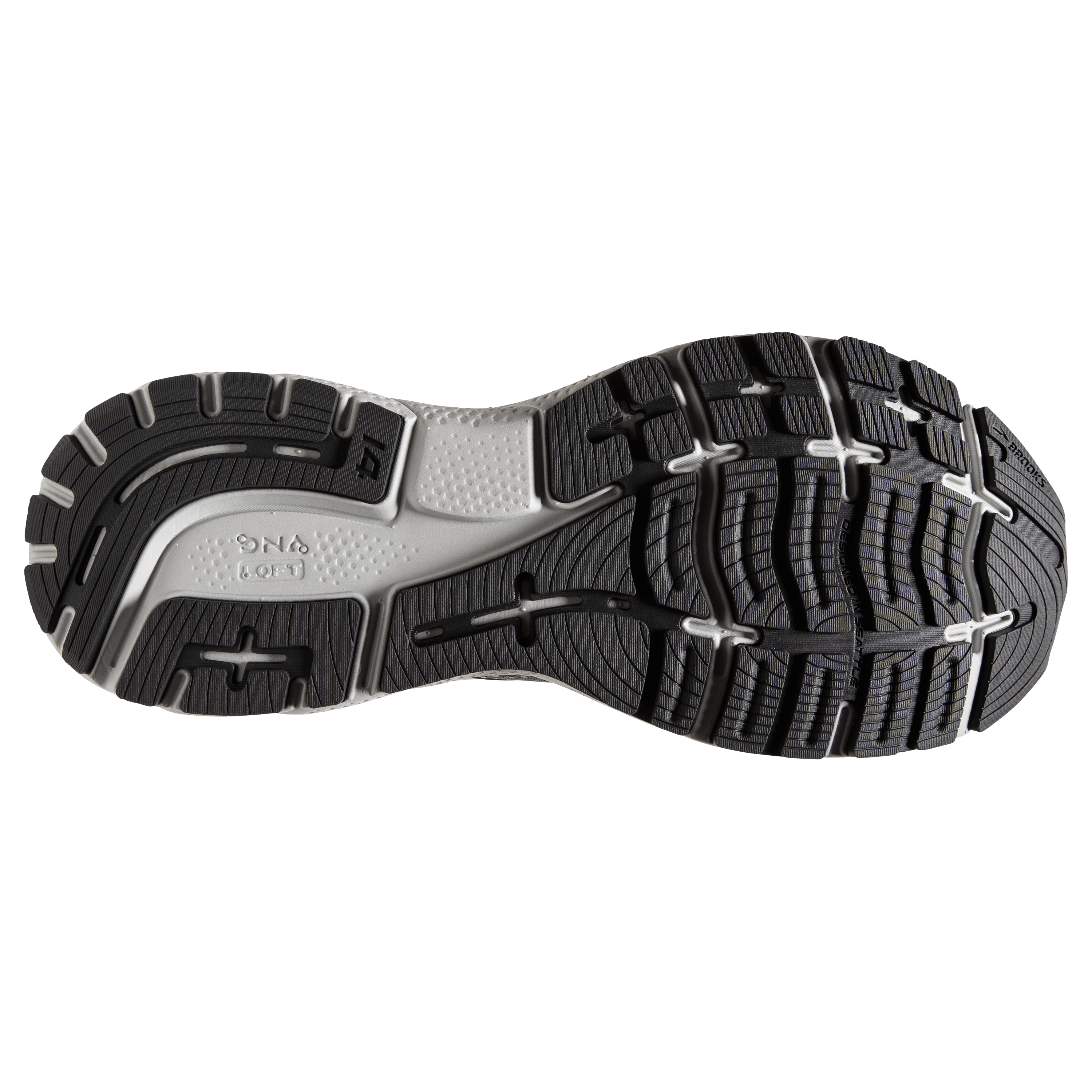 Brooks Ghost 14 "Grey/Alloy/Oyster" Men's Narrow Running Shoe - GREY/ALLOY/OYSTER Thumbnail View 6