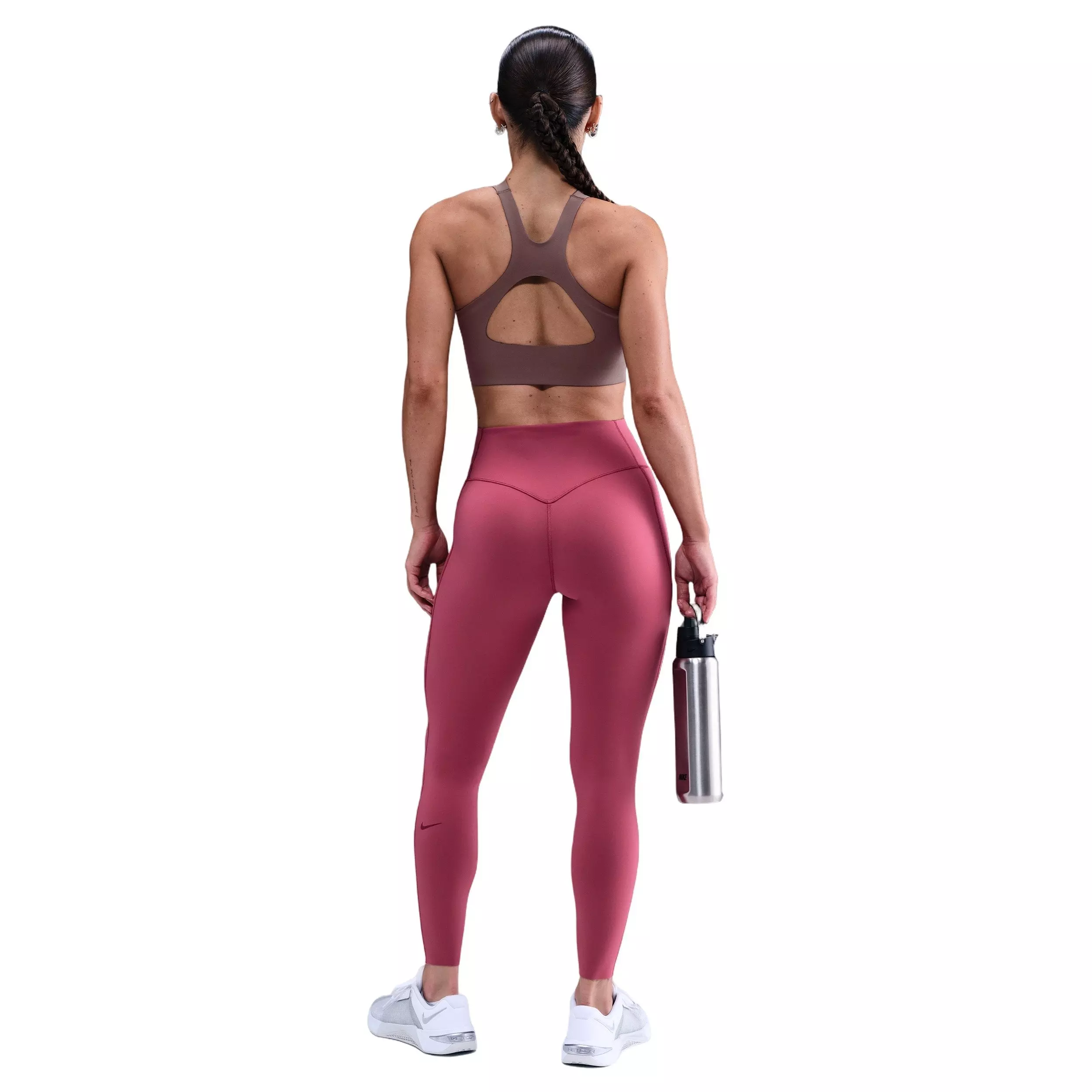 Nike Women's Universa High-Waisted 7/8 Leggings with No Front Seam - Beet Purple - BEET PURPLE