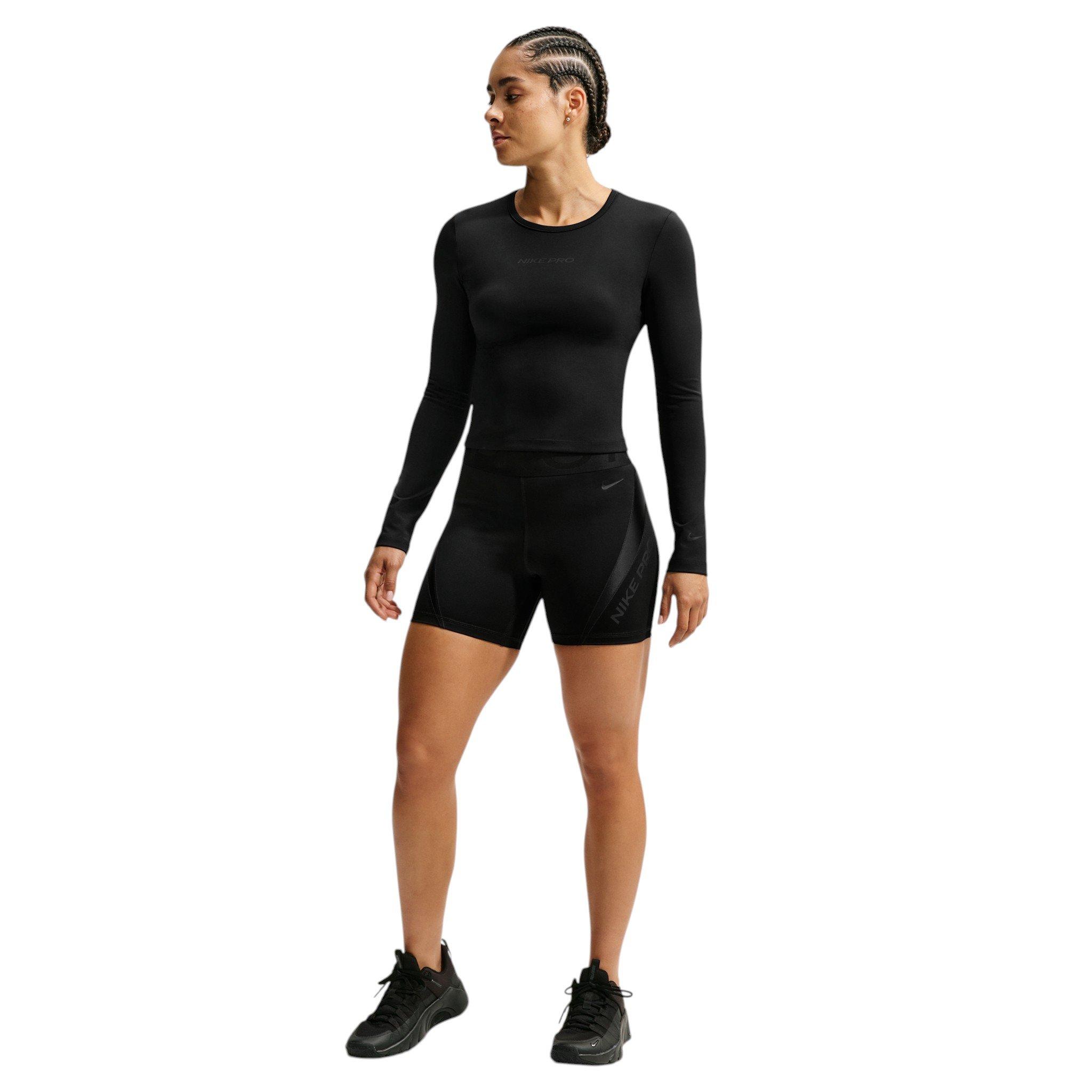 Nike Women's Pro Sculpt Dri-FIT High-Waisted 5" Shorts - Black - BLACK Thumbnail View 4