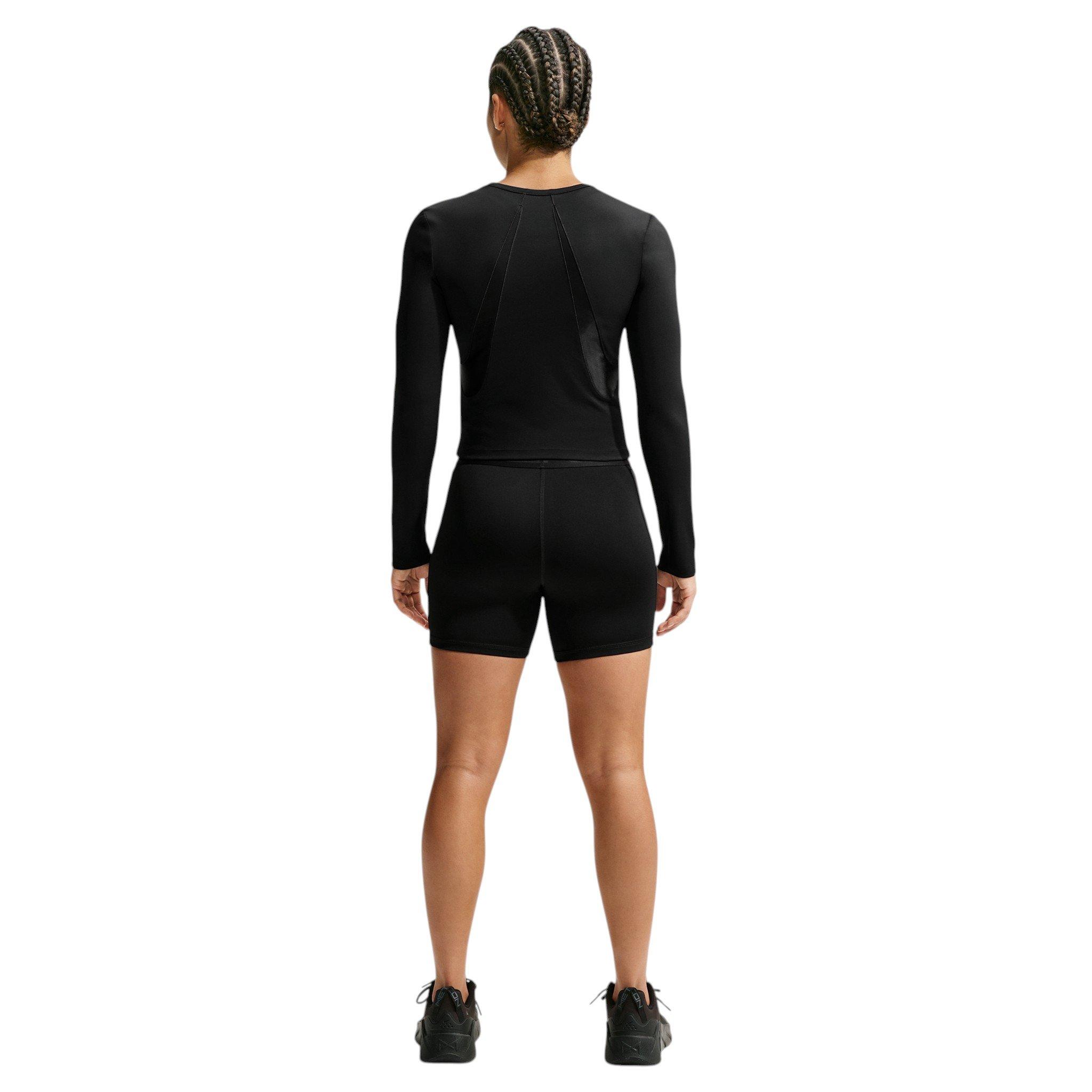 Nike Women's Pro Sculpt Dri-FIT High-Waisted 5" Shorts - Black - BLACK Thumbnail View 5