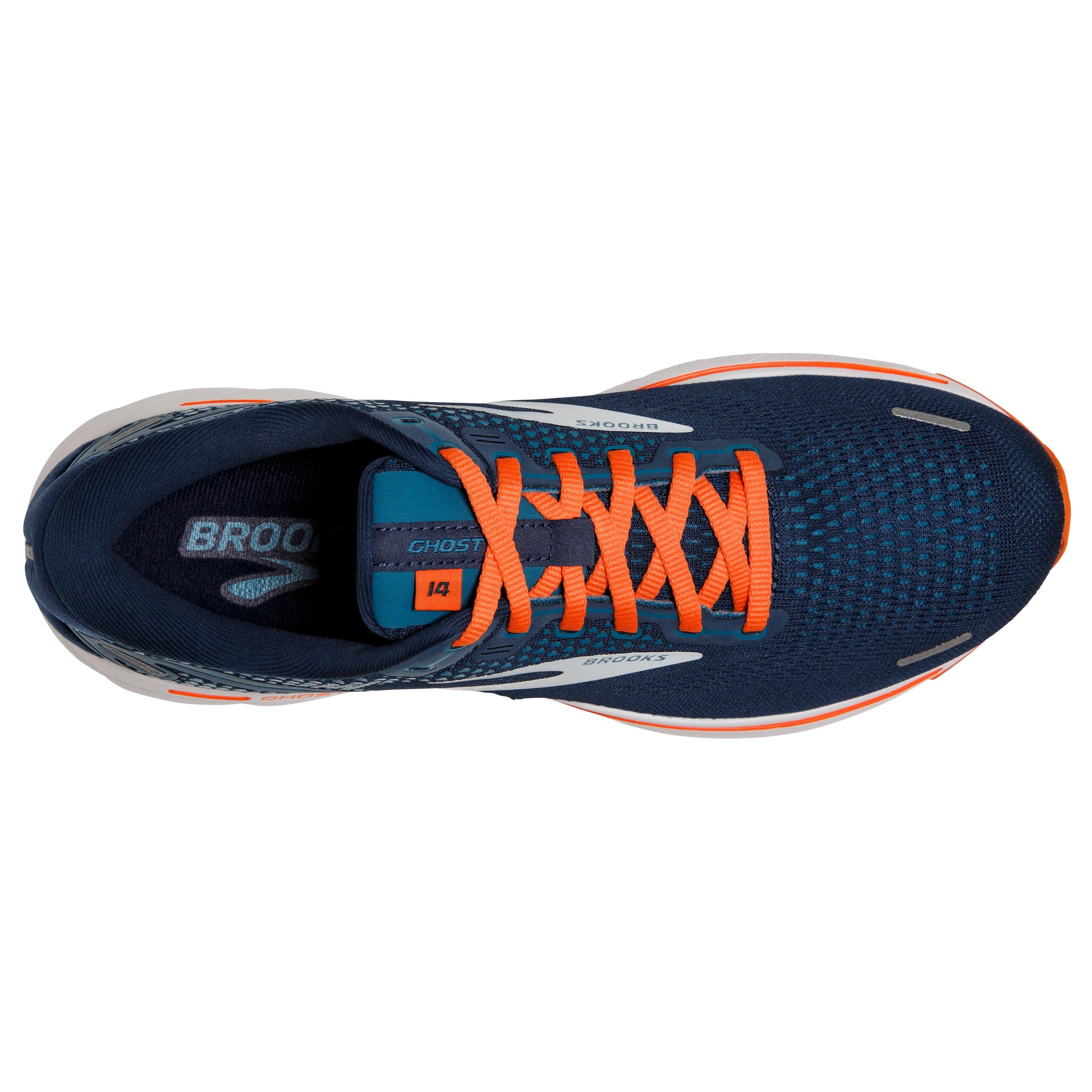 Brooks‎ Men\'s Ghost 14 running shoes in the Titan/Teal/Flame Sz11 Size 12 - Brooks Ghost 14 Titan Teal Flame | Mercari main image 4