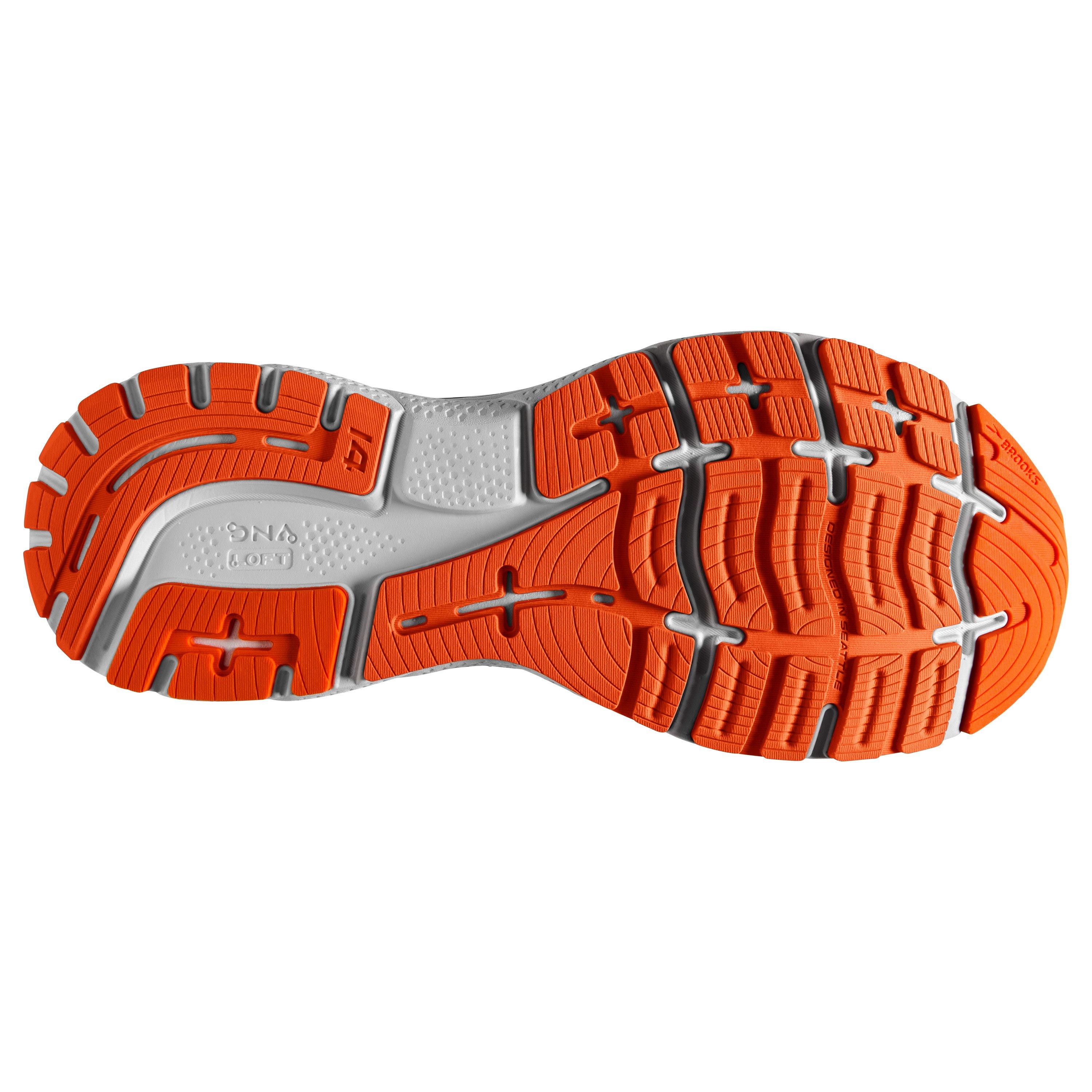 Brooks Ghost 14 "Titan/Teal/Flame" Men's Running Shoe - TITAN/TEAL/FLAME Thumbnail View 6