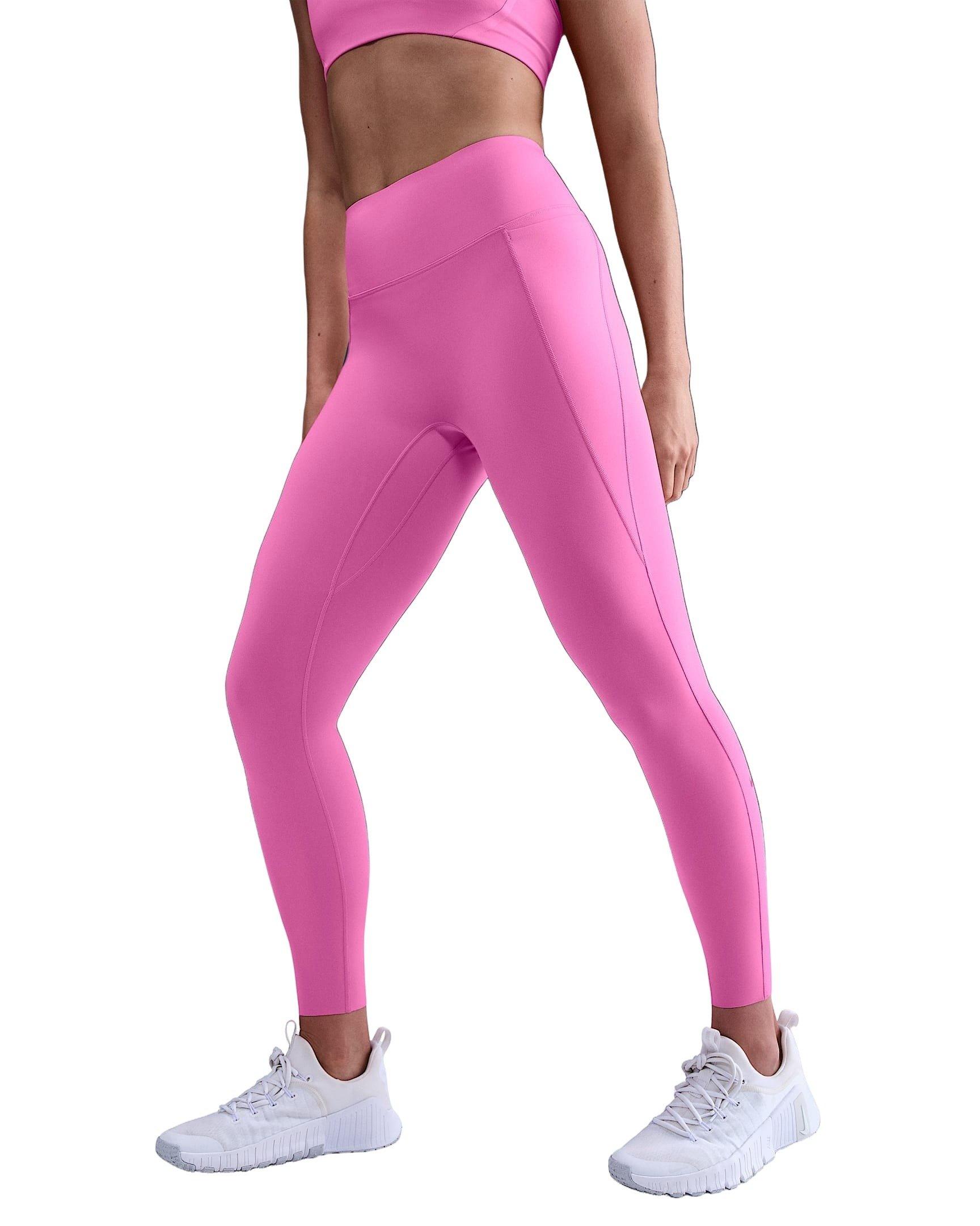 Nike Women's Universa High-Waisted 7/8 Leggings with No Front Seam - Pink - PINK Thumbnail View 1