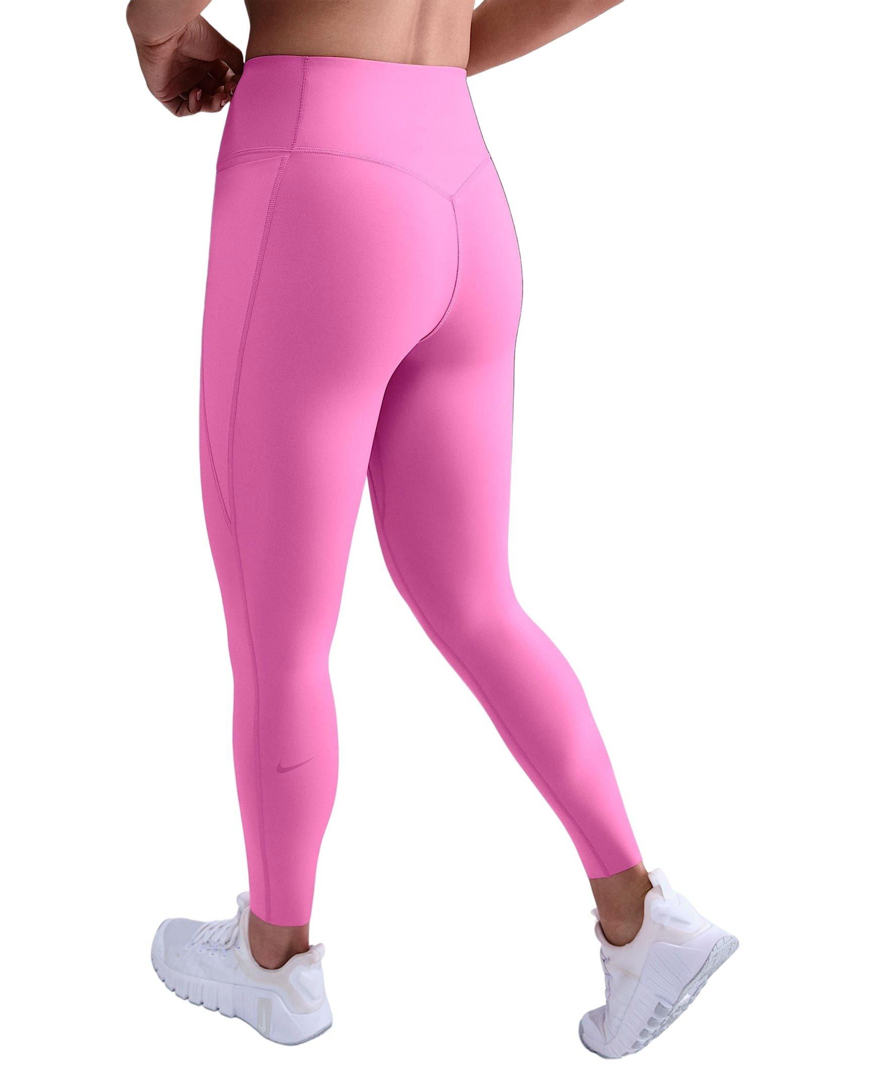 Nike Women's Universa High-Waisted 7/8 Leggings with No Front Seam - Pink - PINK Thumbnail View 2