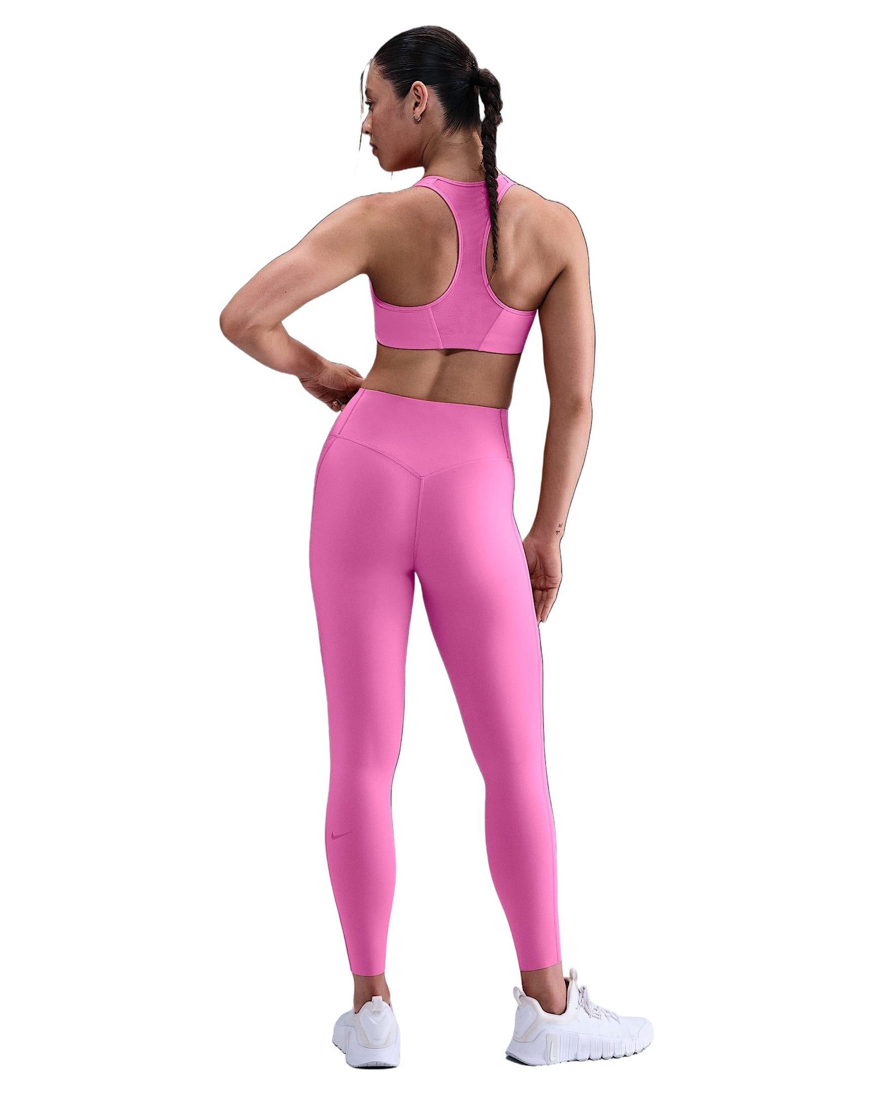 Nike Women's Universa High-Waisted 7/8 Leggings with No Front Seam - Pink - PINK Thumbnail View 7